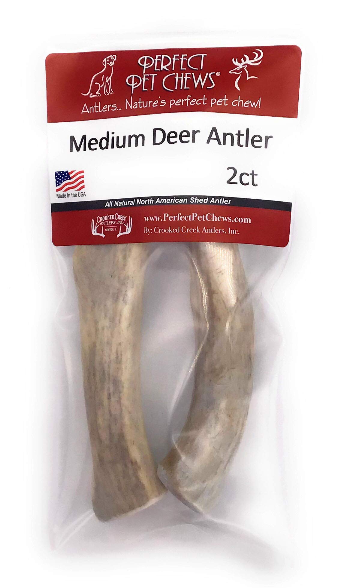 Perfect Pet Chews Deer Antler Dog Chew - Grade A, All Natural, Organic, and Long Lasting Treats - Made from Naturally Shed Antle