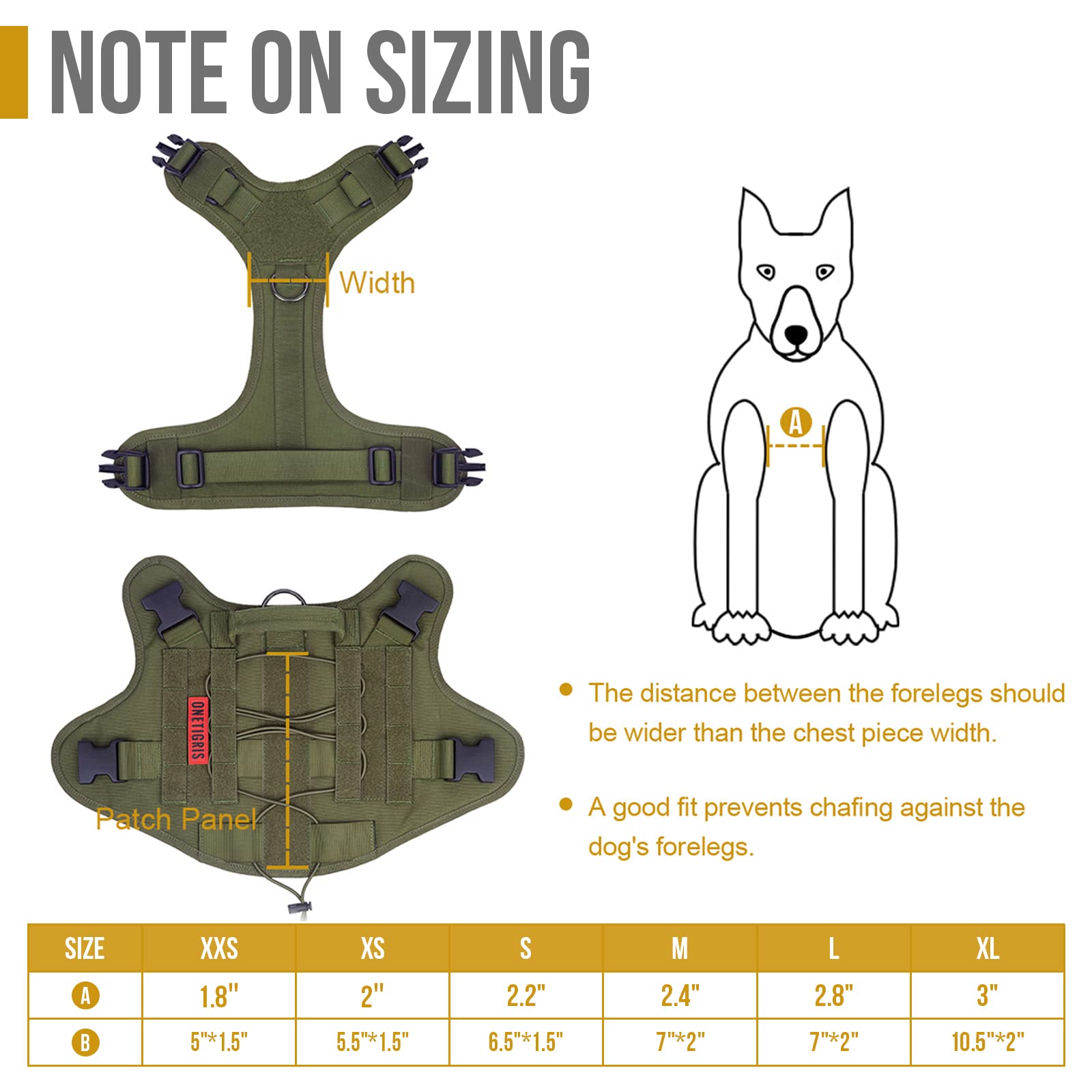 Tactical Dog Harness, Full Body Dog Harness with Handle Heavy Duty Dog Vest for Hiking Training Outdoor Dogs(Ranger Green, Large