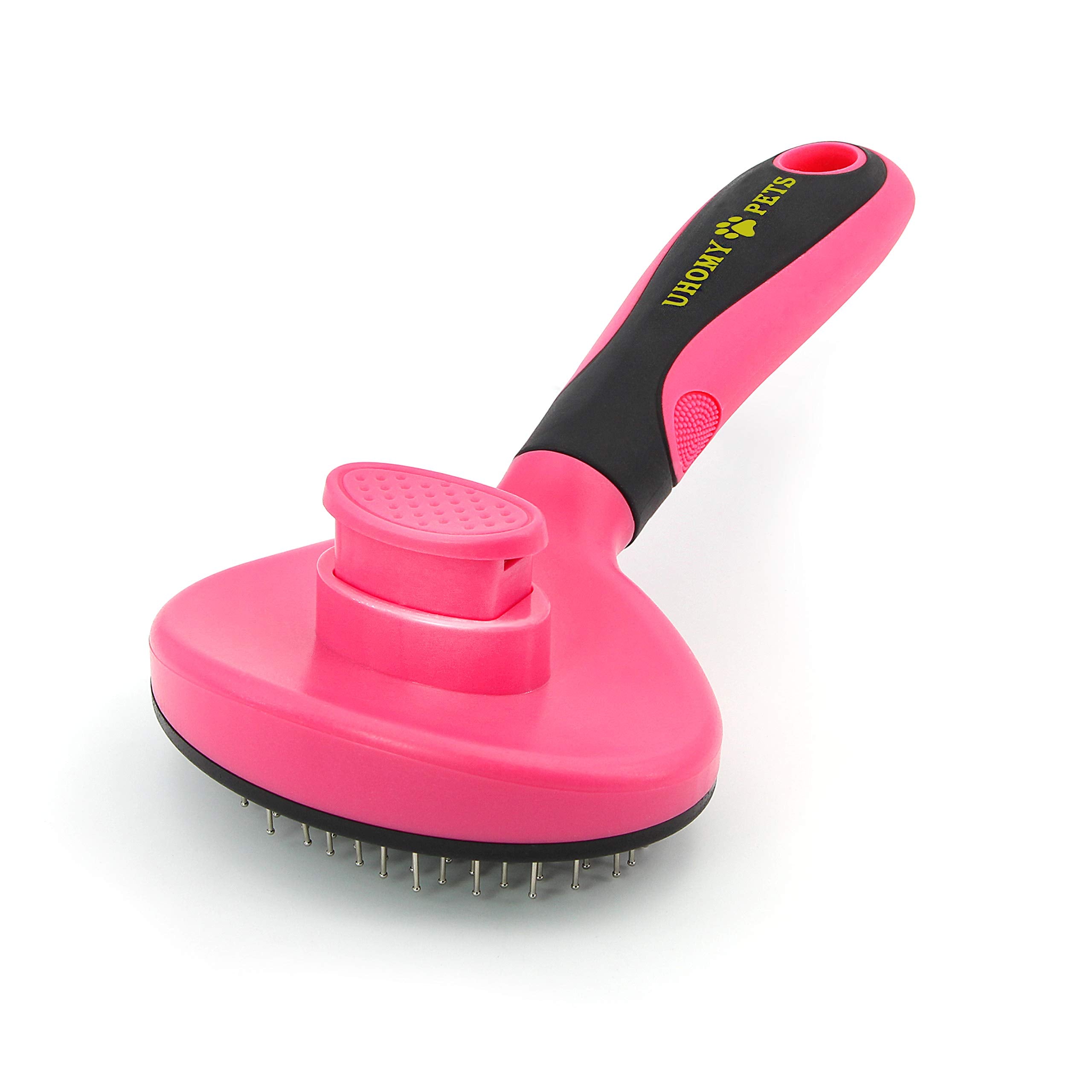 Uhomy Pets Self - Cleaning Slicker Brush Dog Comb Professional Pet Grooming Brush For Small, Medium & Large Dogs And Cats Regula