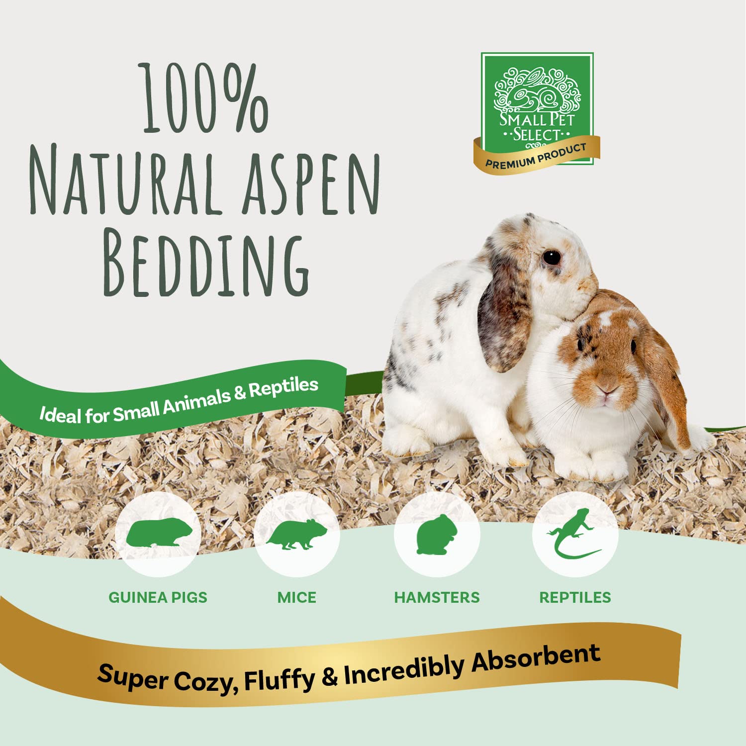 Small Pet Select Premium Natural Aspen Bedding, Animal Bedding For Small Indoor And Outdoor Pets, Made In The Usa, Jumbo Size 28
