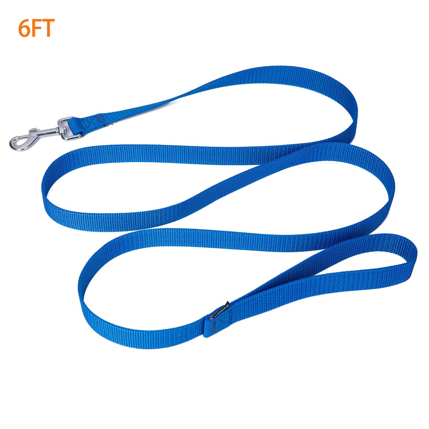 Siumouhoi Strong Durable Nylon Dog Training Leash, 1 Inch Wide Traction Rope, 6 Ft 10Ft 15Ft Long, For Small And Medium Dog (Blu