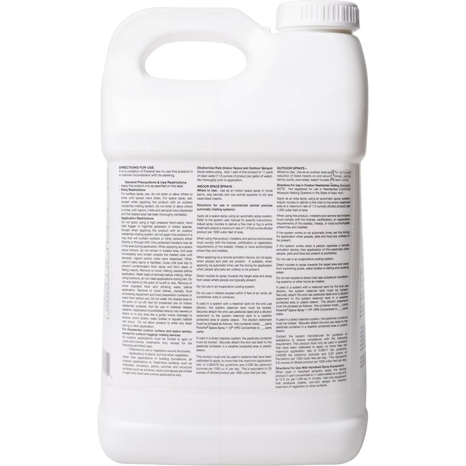 PYRANHA 1-10 HPS Concentrate Refill - 2.5 Gallon for 30 Gal Automatic Spray Systems Indoor Barn Fly Control | Repels Horn, Deer,