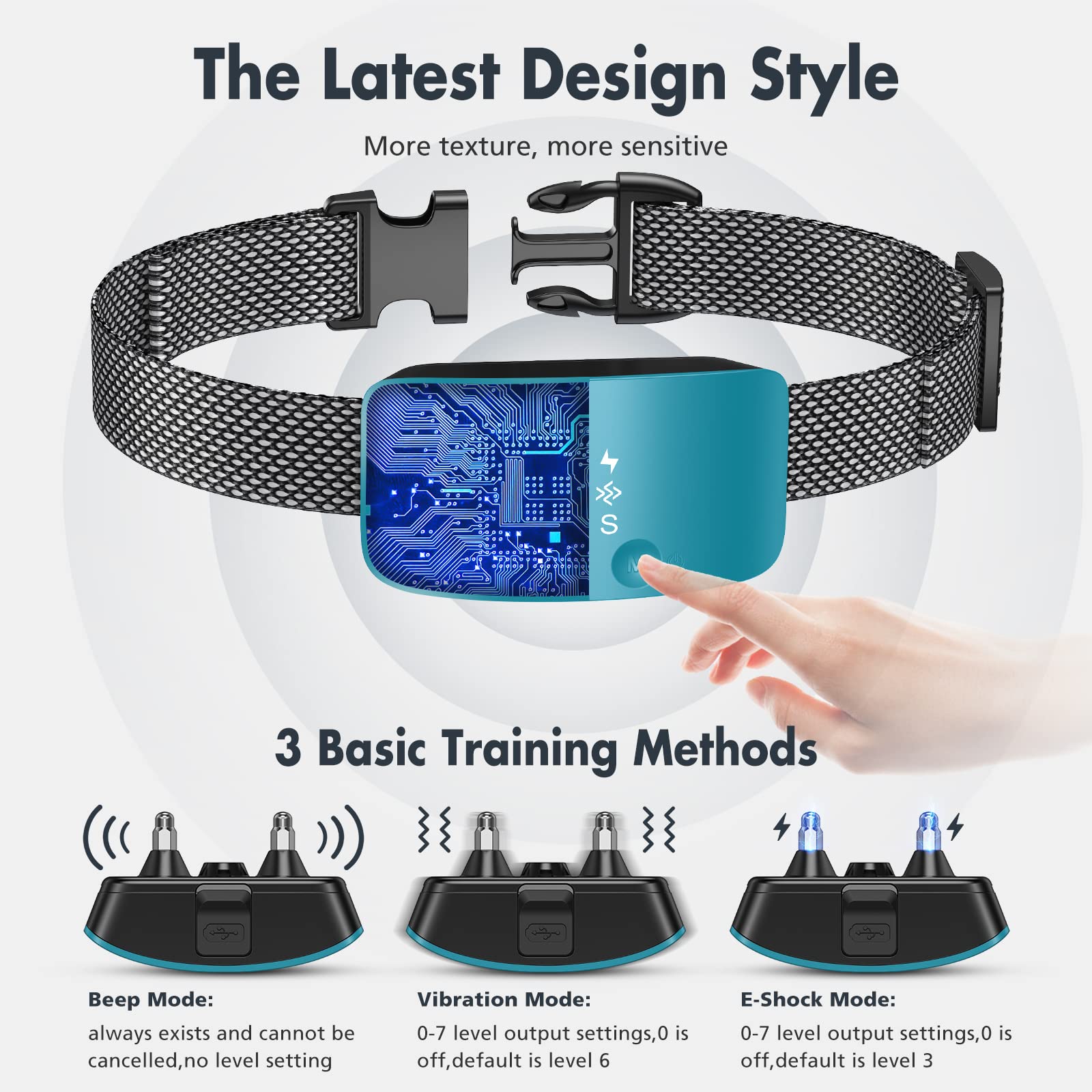 Nbju Bark Collar For Dogs,Rechargeable Anti Barking Training Collar With 7 Adjustable Sensitivity And Intensity Beep Vibration F