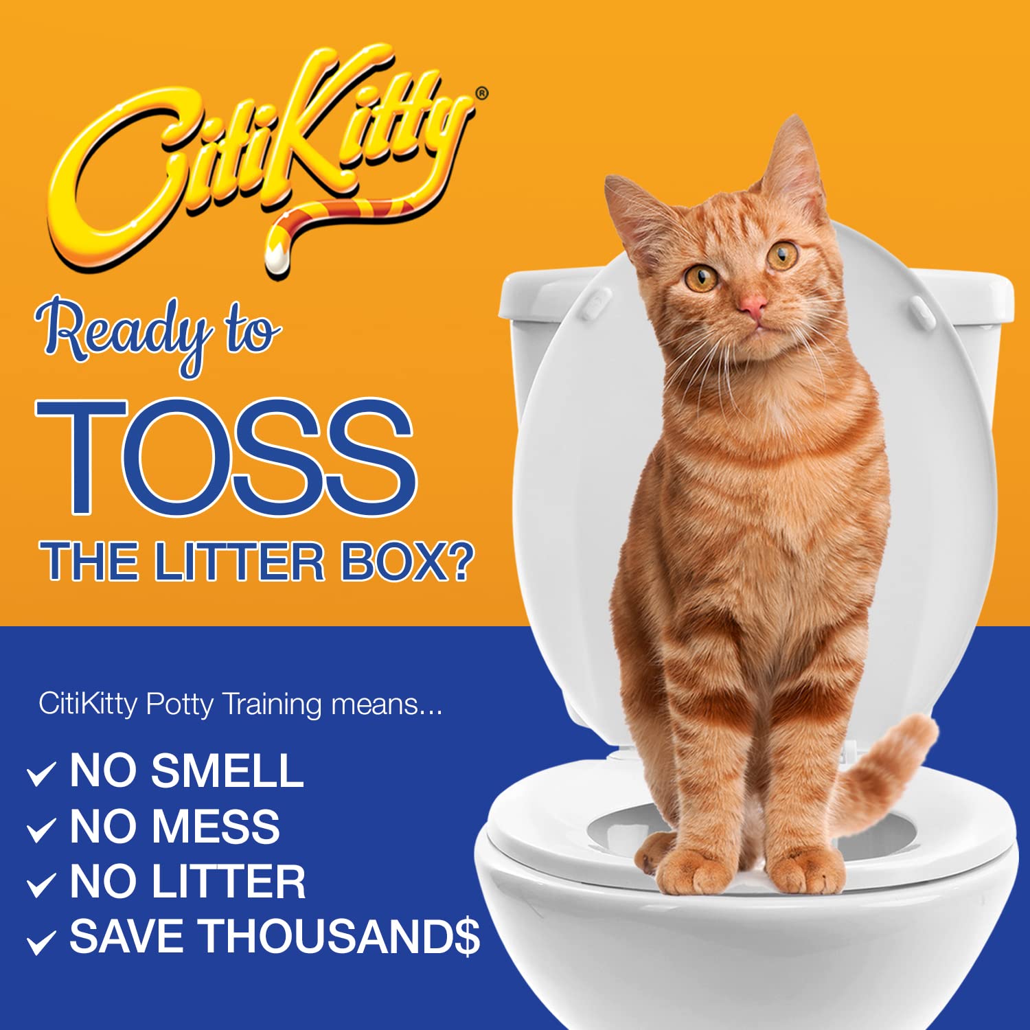 Citikitty Cat Toilet Training Kit (One Pack + Extra Training Insert)