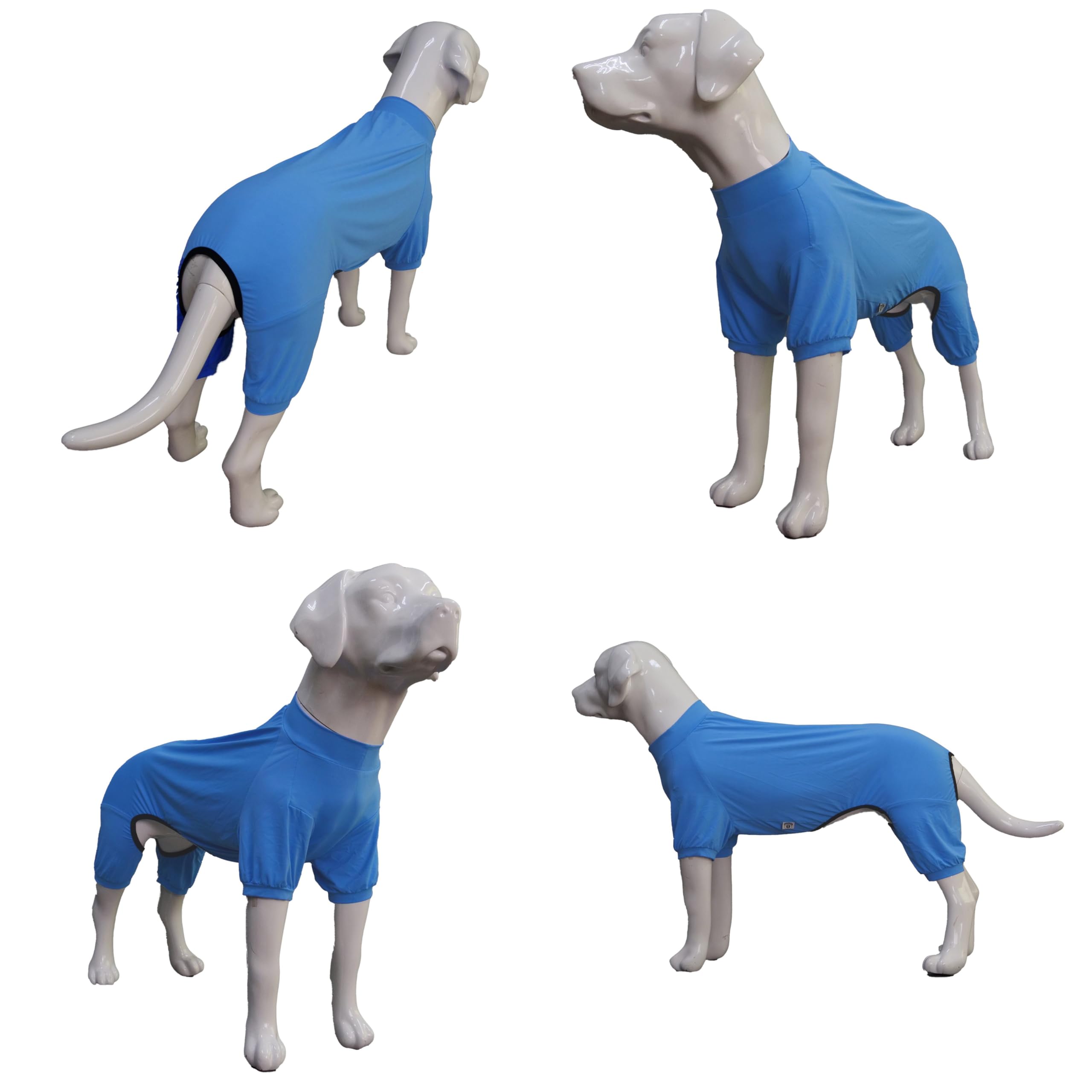 Lovelonglong Dog Jumpsuit With Uv Protection And Quick-Dry Fabric For Spring Summer Pet Pajamas Sea Blue L
