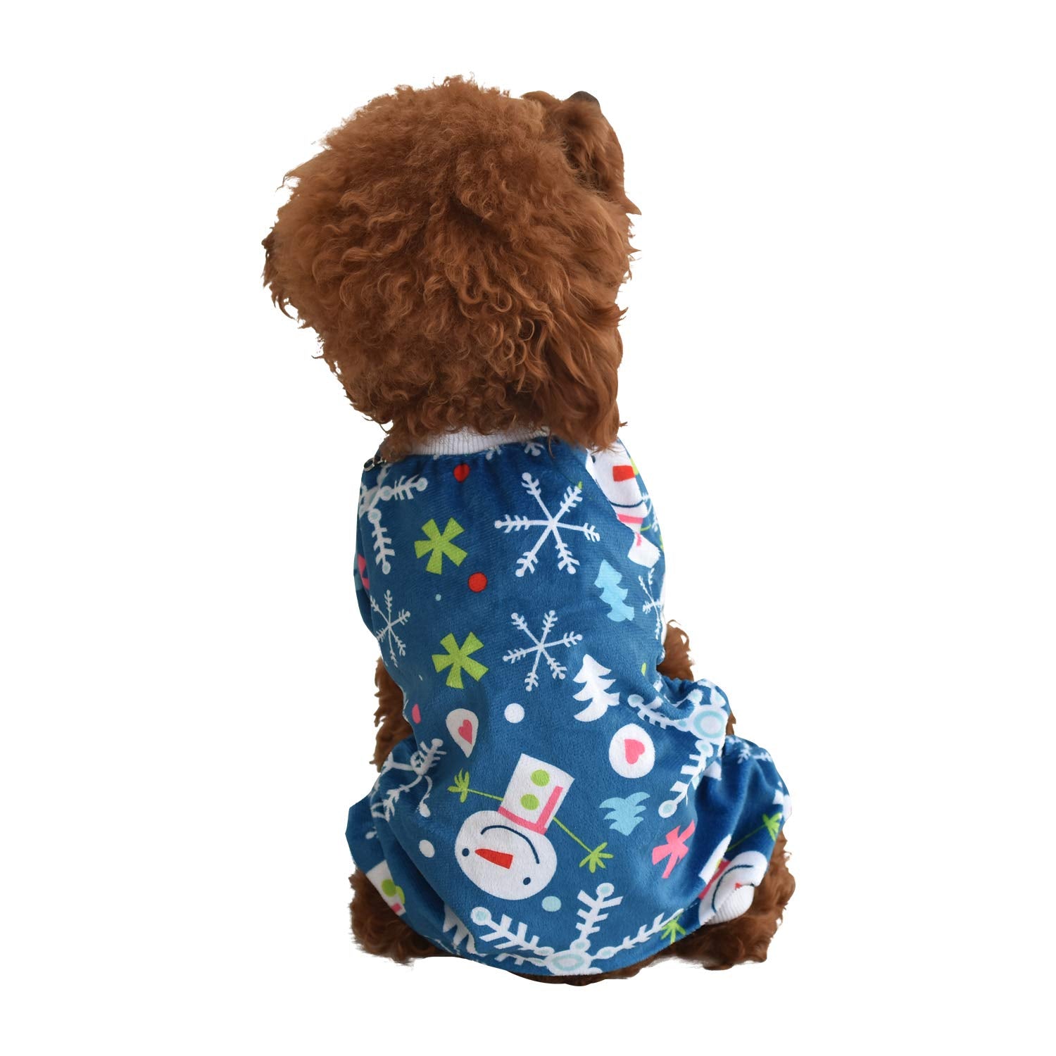 Cutebone Soft & Stretchy Dog Christmas Pajamas - Cozy Pet Jammies Breathable Jumpsuit For Small Dogs - All-Season Comfy Outfit E