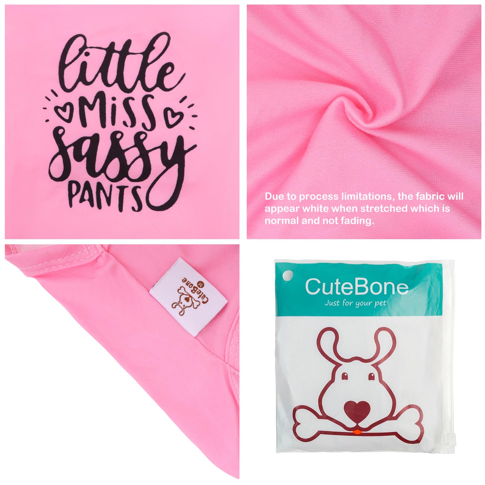 Cutebone Soft Dog Shirt Pink Lightweight Small Puppy T-Shirts Pet Clothes Breathable Tee Vest Stretchy Outfit Cat Apparel Bx01Xl