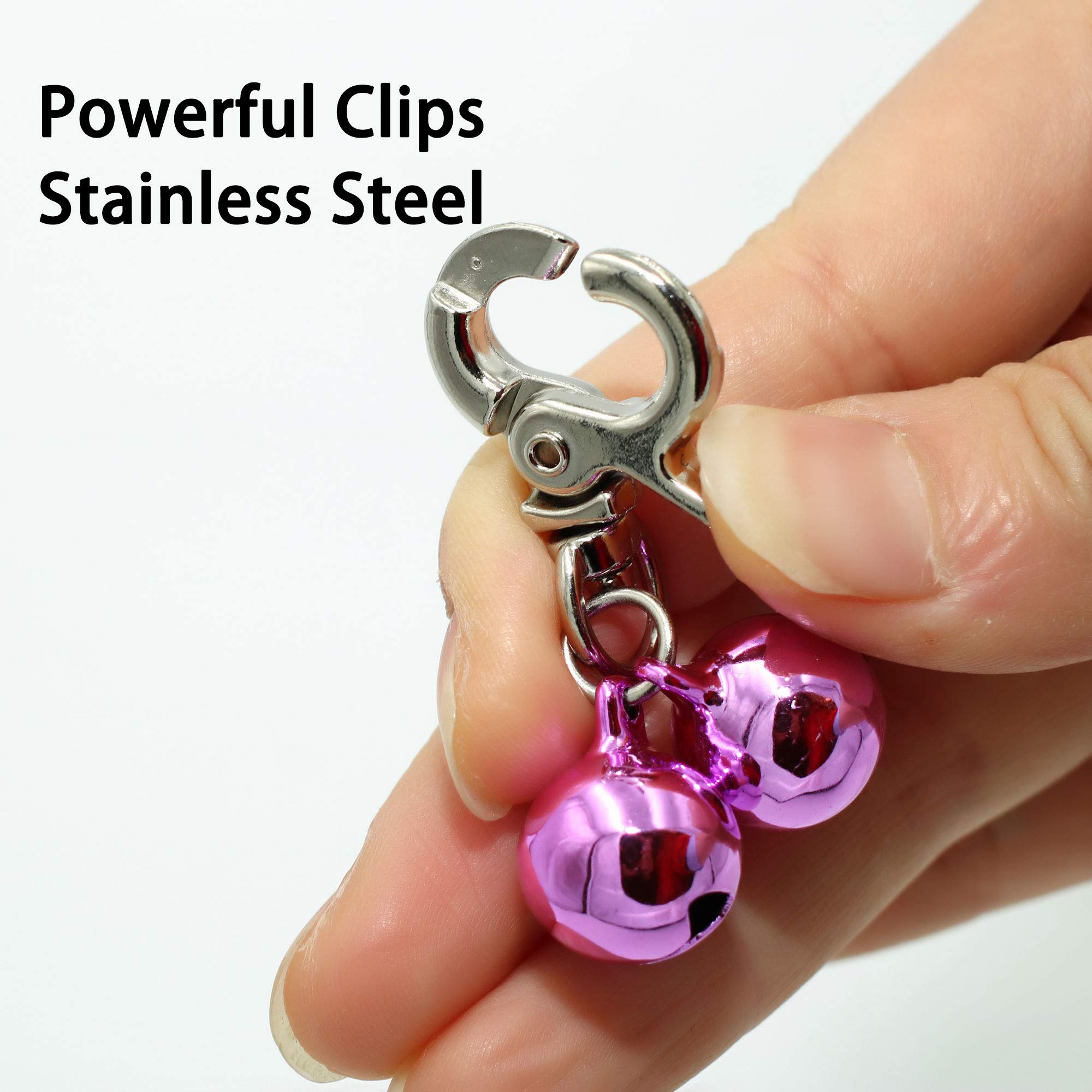 Bells For Dog Collars - 2 Pack Stainless Steel Bell Necklace For Dogs & Cat - Pet Pendant Accessories Training Collar Charm With