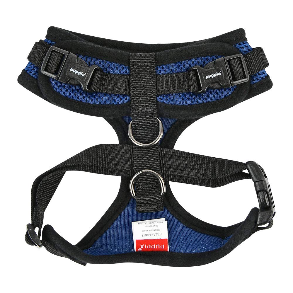 Puppia Authentic Ritefit Harness With Adjustable Neck, Small, Royal Blue