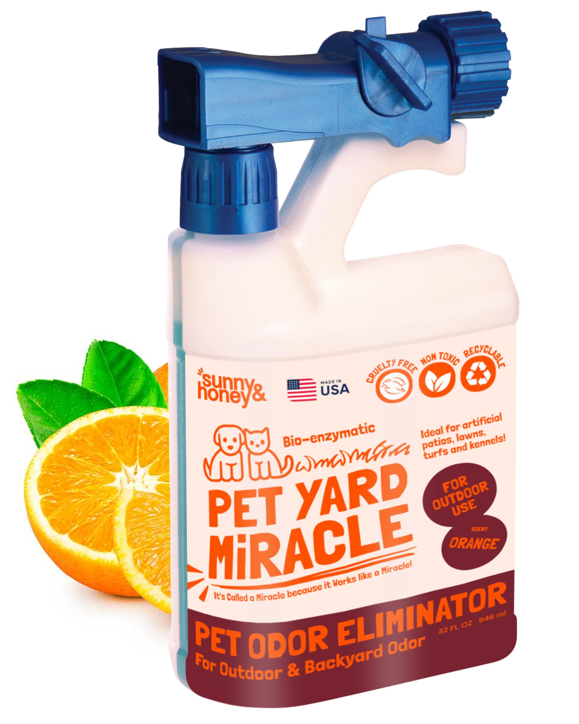 Sunny & Honey Turf Cleaner For Pet Urine Outdoor - Kid & Pet Safe - Artificial Grass Dog Urine Cleaner - Long Lasting Scent - Ar