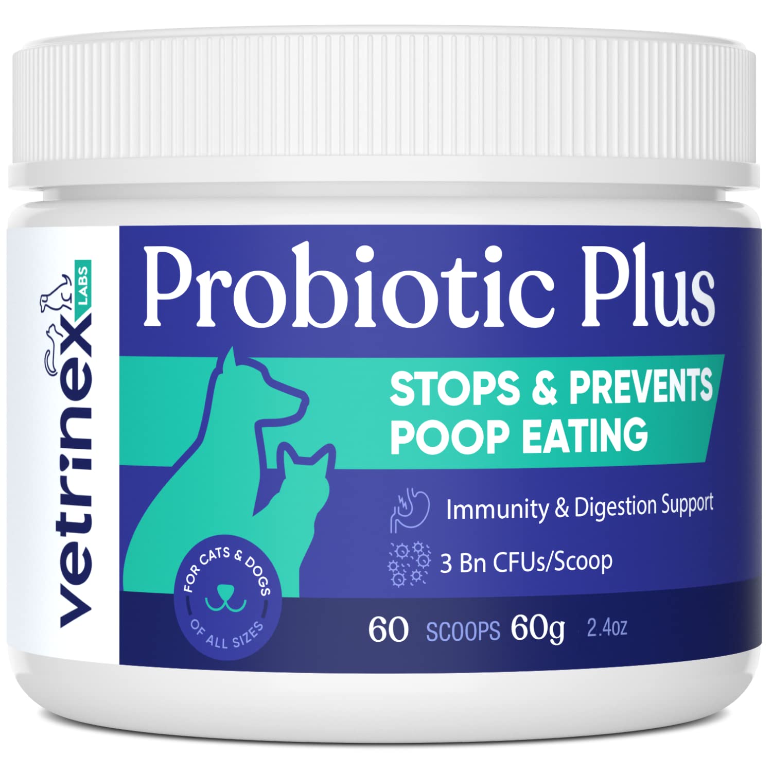 Vetrinex Labs Probiotic - Coprophagia Treatment for Dogs - Stop and Prevent Dog from Eating Poop - No Stool Eating, Deterrent an