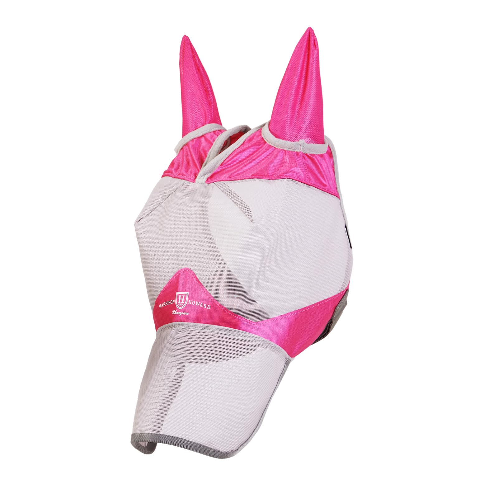 Harrison Howard Full Face Horse Fly Mask UV Protection and Breathable for Equine Use Comfortable Magenta XS