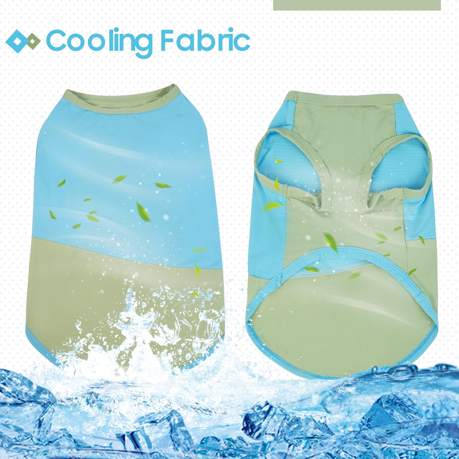 Brkurleg Dog Cooling Shirt, Sun Protection Dog Shirts, Breathable Quick Dry Sleeveless Vest For Small To Large Dogs & Cats, Ligh