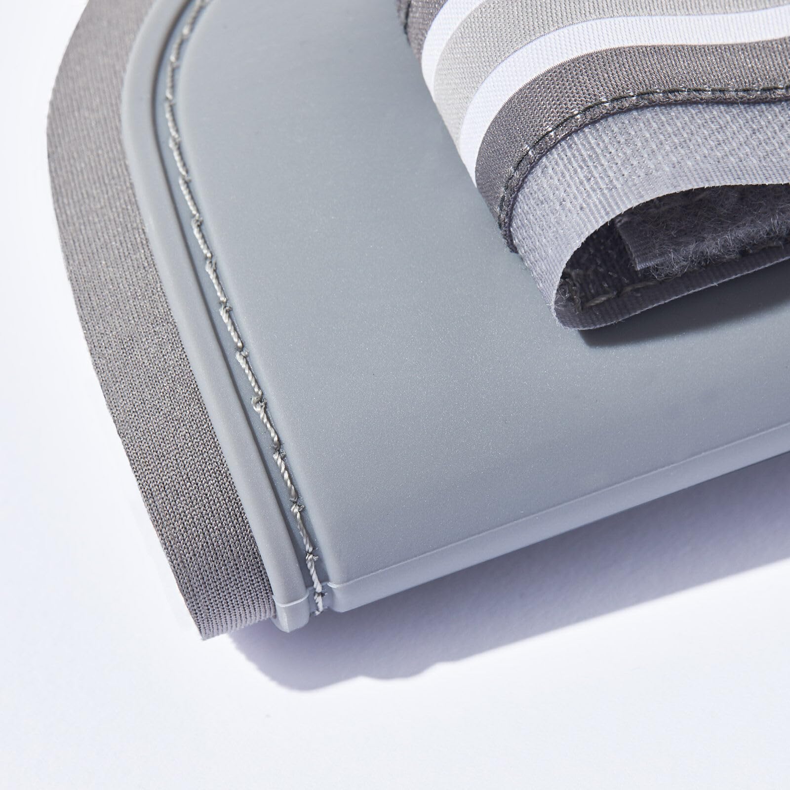 Horze Adepto Open Front Tendon Boots | Durable Shell With Neoprene Lining - Steel Grey - Warmblood