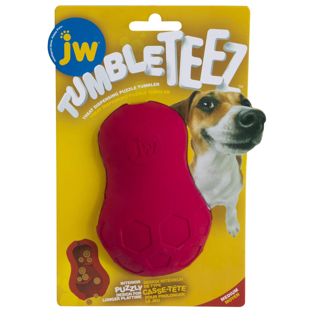 Jw Tumble Teez Puzzler Treat Dispenser, Medium