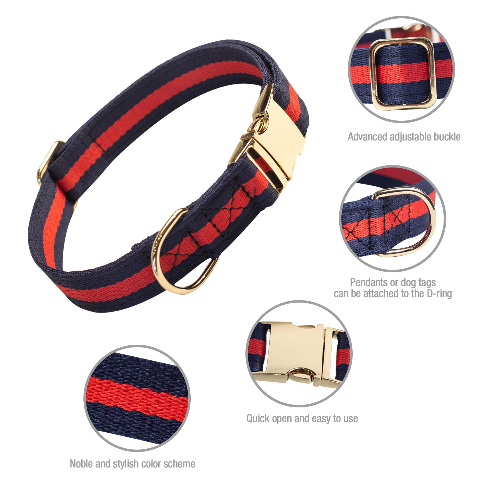 echentie Elegant and Nobility Dog Collar, Comfortable and Durable Pet Collars,Luxury Dog Collars Packing Gift for Puppy Small Do