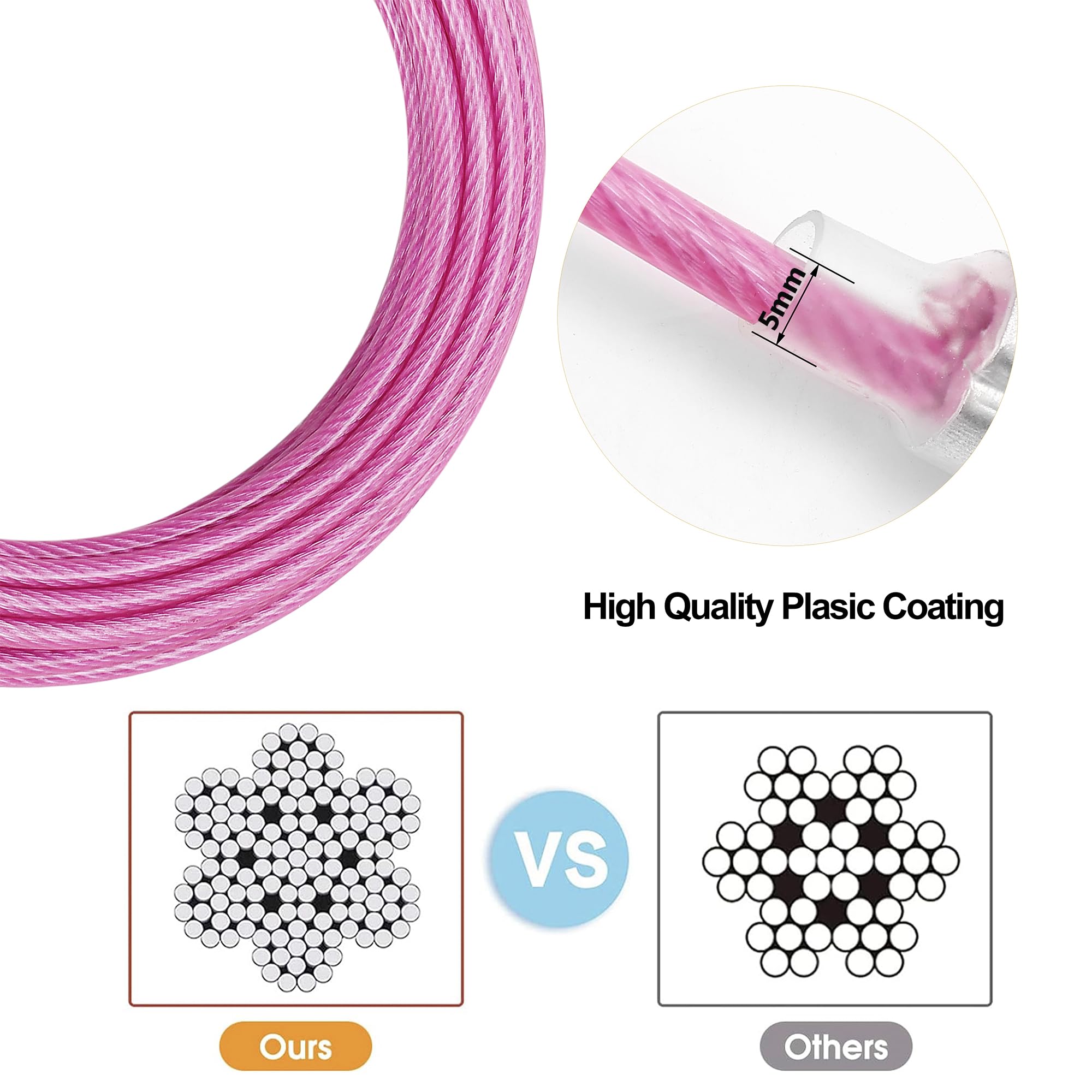 Dog Tie Out Cable For Outside,20Ft Long Dog Leash&Chains With Swivel Hook,Small-Large Dogs Runner Cable For Yard,Heavy Duty Dogs