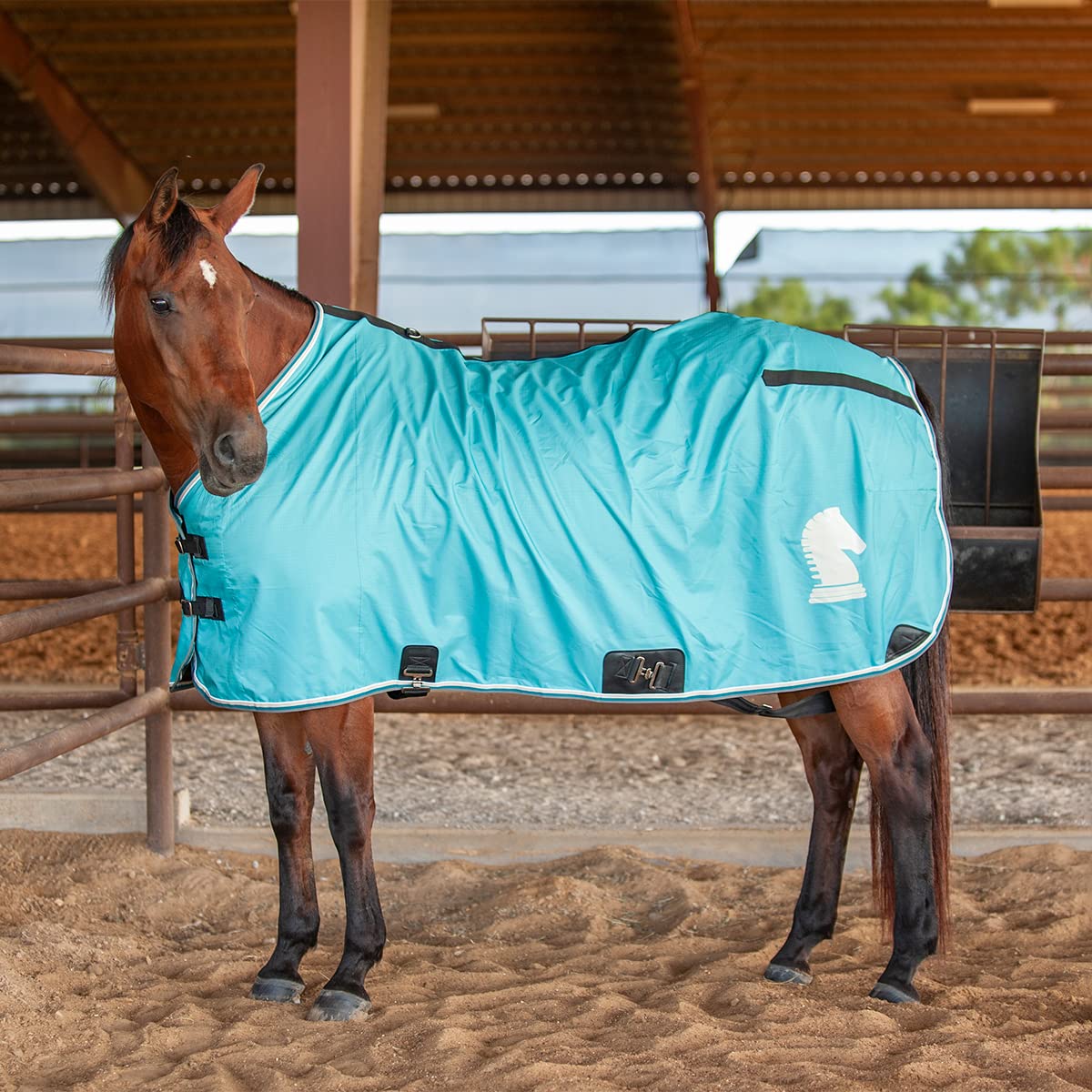 Classic Equine Open Front Stable Sheet Turquoise M