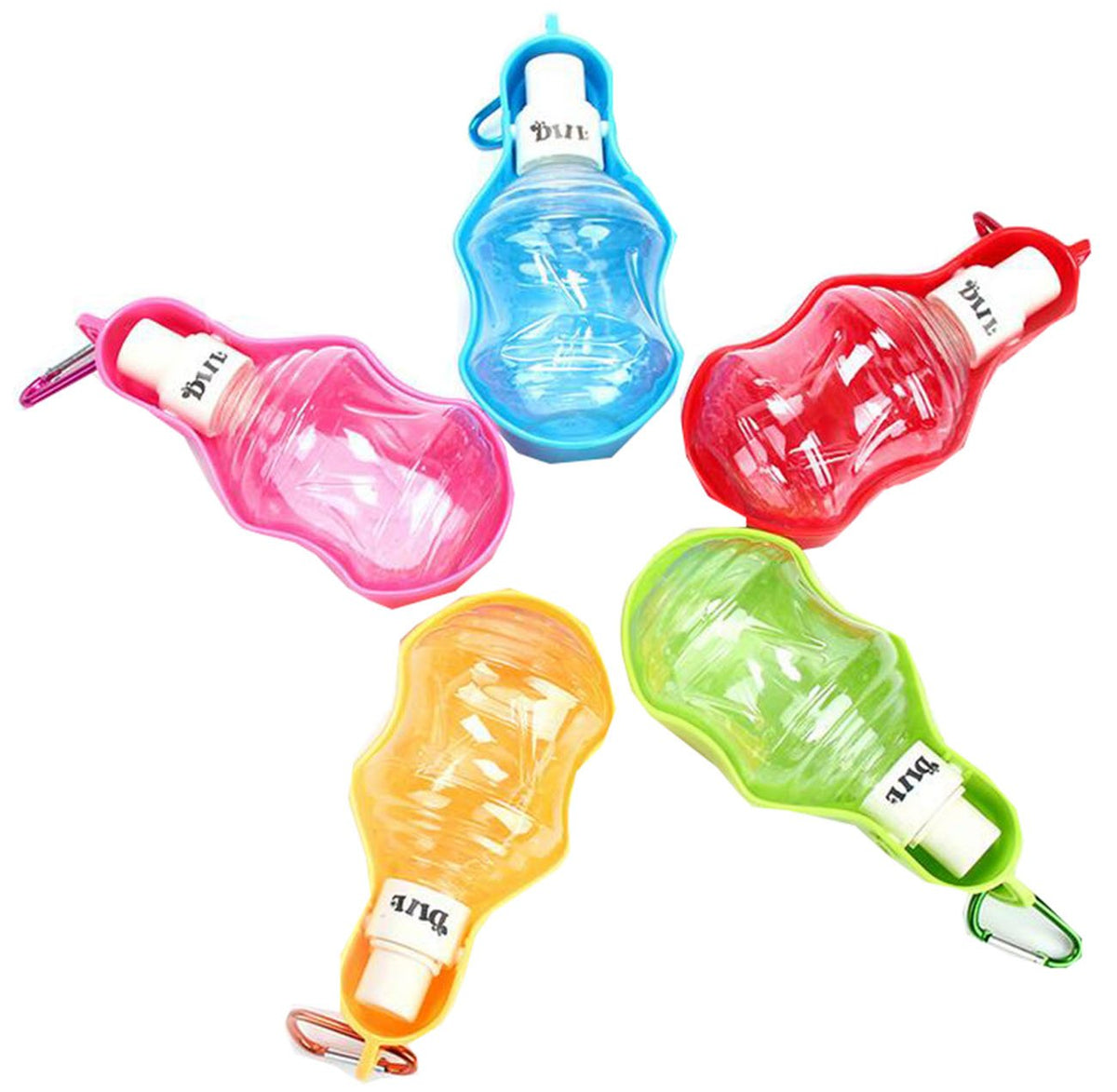 Pety Pet Portable Pet Dog Dispenser Foldable Travel Drinking Feeder Dog Water Bottle Bowl (250Ml, Pink)
