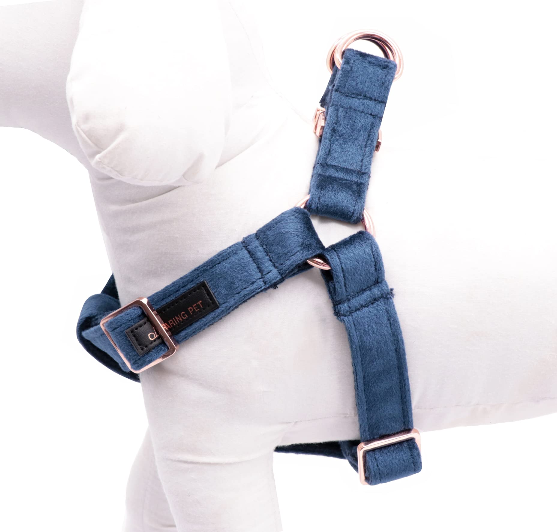 Aring Pet Dog Halter Harness, Velvet Dog Harness, Adjustable No Pull Harness For Boy And Girl Dogs. Small (Pack Of 1) Navy Blue