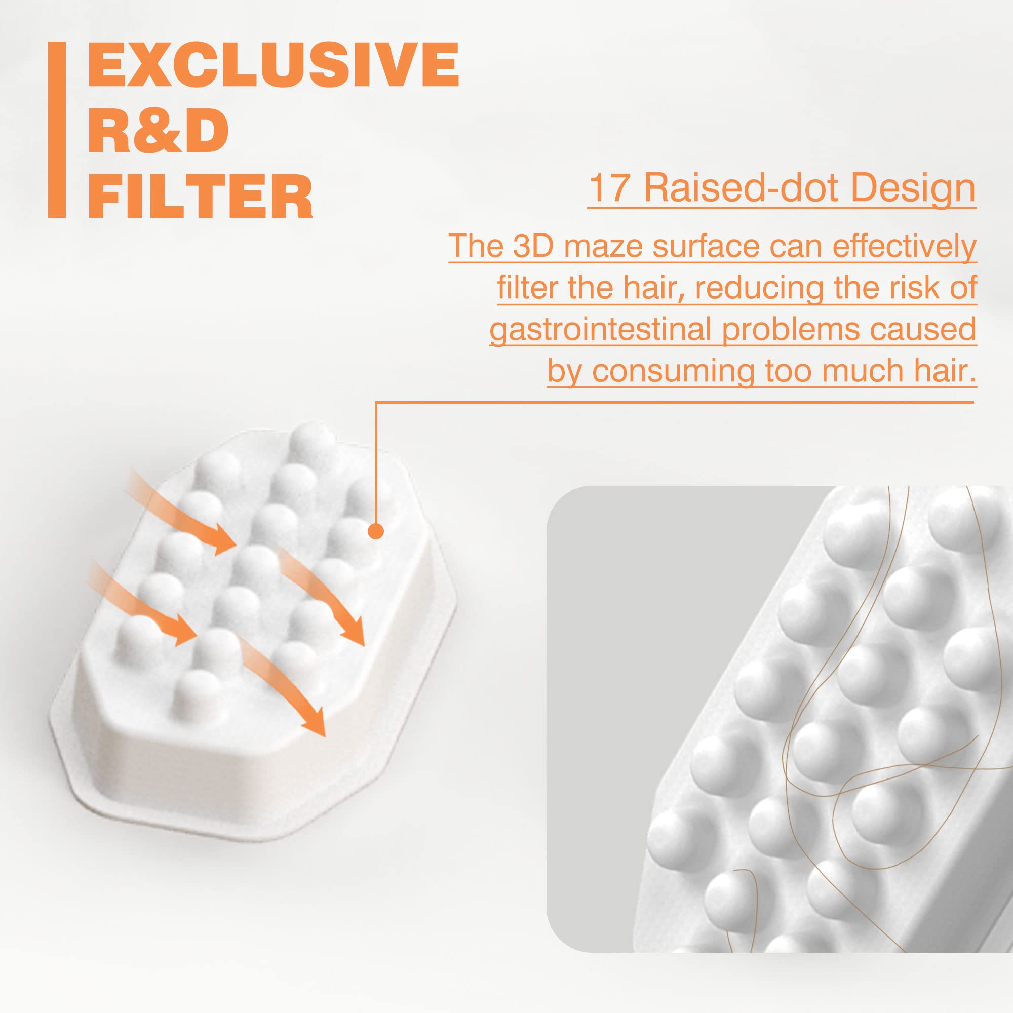 Rellaty Cat Water Fountain Stainless Steel 8 Filters Replacement & 8 Pre-Filter Sponges