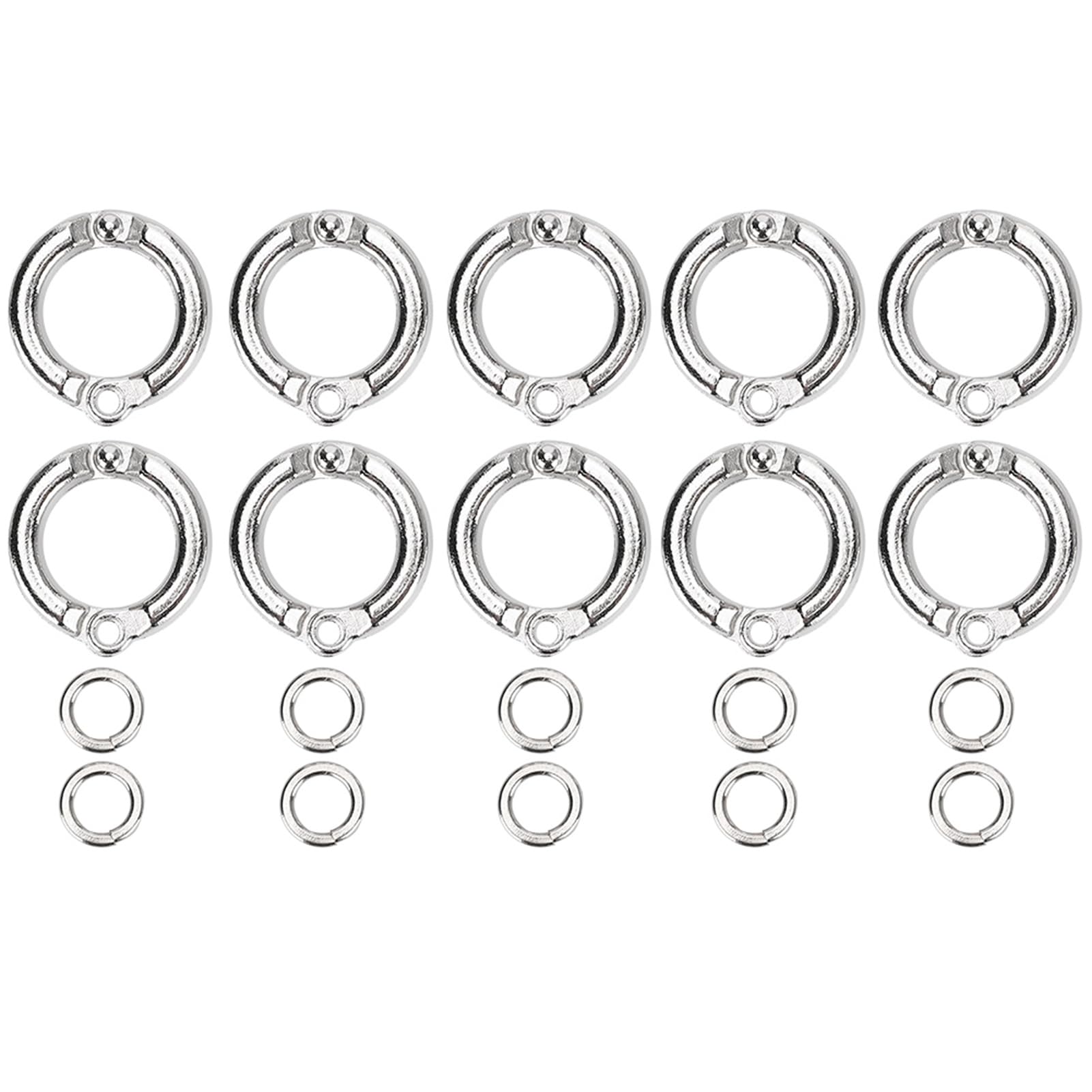 Gloglow 10Pcs Bird Foot Rings, Metal Parrots Leg Ring Outdoor Fly Training Activity Opening Clip Accessories For Small Medium La