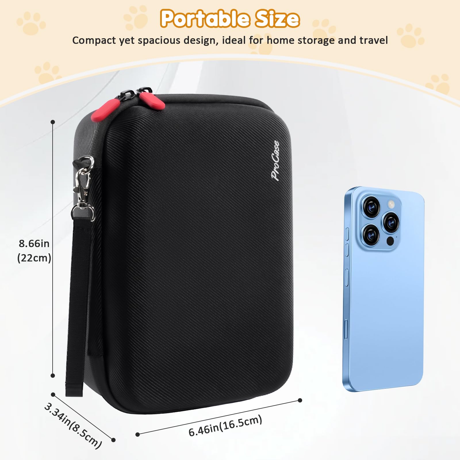 Procase Hard Pet Grooming Tool Storage Case, Travel Organizer For Oneisall/Wahl Dog Clippers, Pet Shaver, Nail Trimmer And Acces