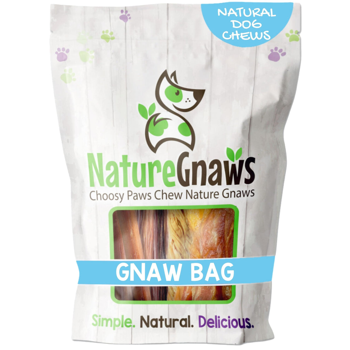 Nature Gnaws Variety Pack For Small Dogs (12 Count) - Bully Sticks, Beef Tendons And Tripe Twists For Dogs - Natural Long Lasting Beef Dog Chew Bones - Rawhide Free