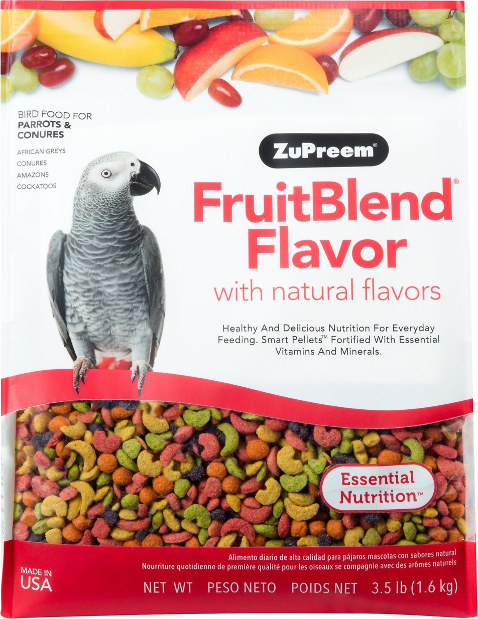 Zupreem Fruitblend Flavor Pellets Bird Food For Parrots And Conures, 17.5 Lb - Daily Blend Made In Usa For Caiques, African Greys, Senegals, Amazons, Eclectus, Small Cockatoos