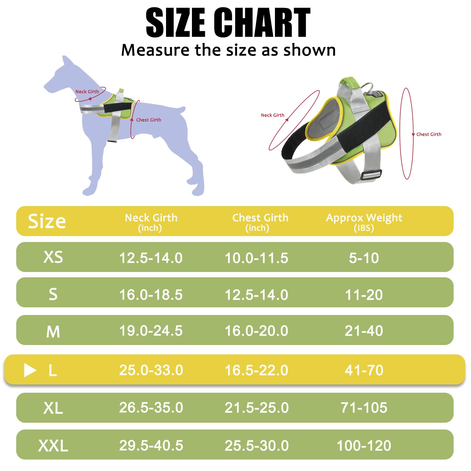 Bolux Dog Harness, No-Pull Reflective Dog Vest, Breathable Adjustable Pet Harness With Handle For Outdoor Walking - No More Pulling, Tugging Or Choking (X-Small (Pack Of 1), Greenyellow)