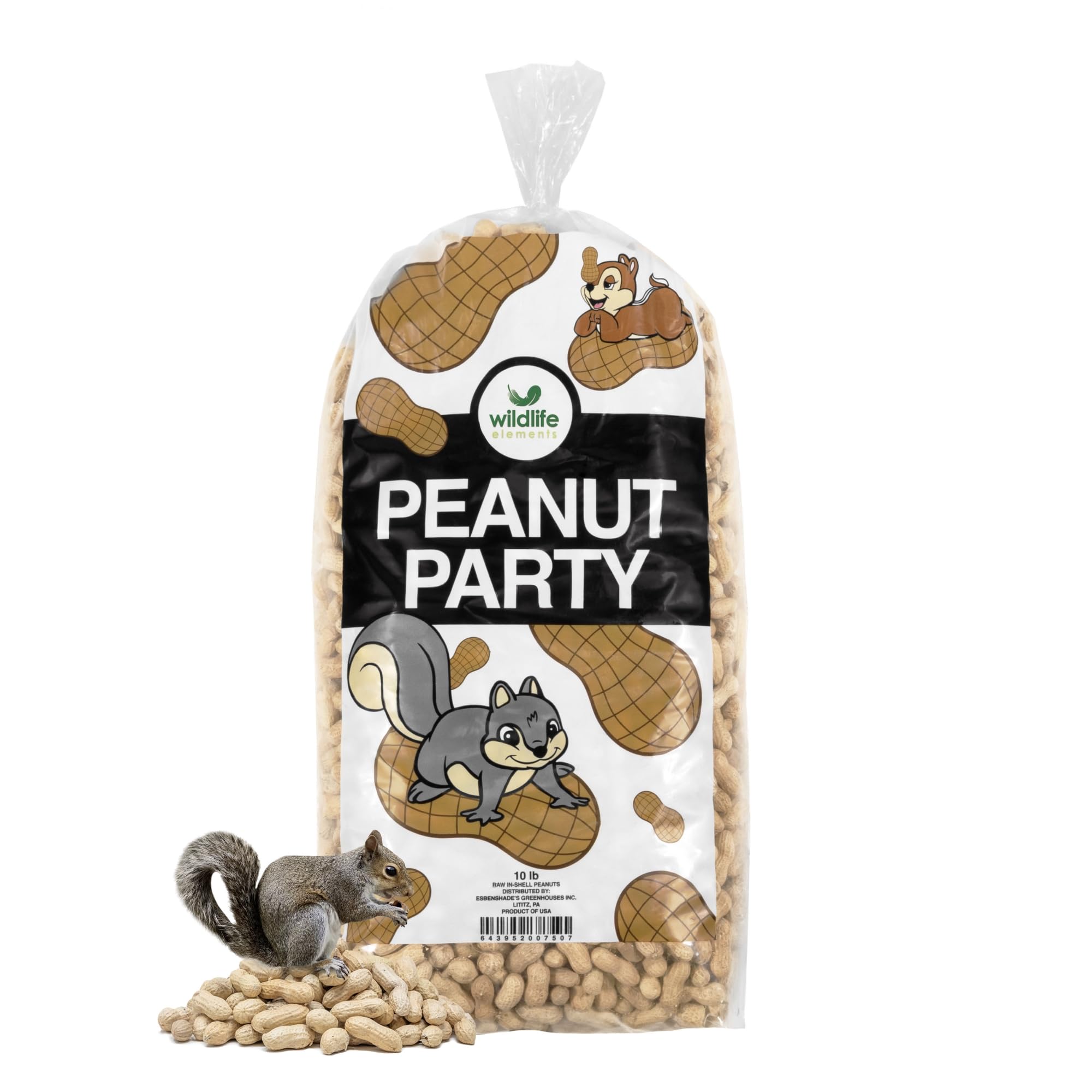 Wildlife Elements Peanut Party Unprocessed, Raw in-Shell Peanuts Wildlife Animal Food,10lb - Rich in Protein, Healthy Fats, and 