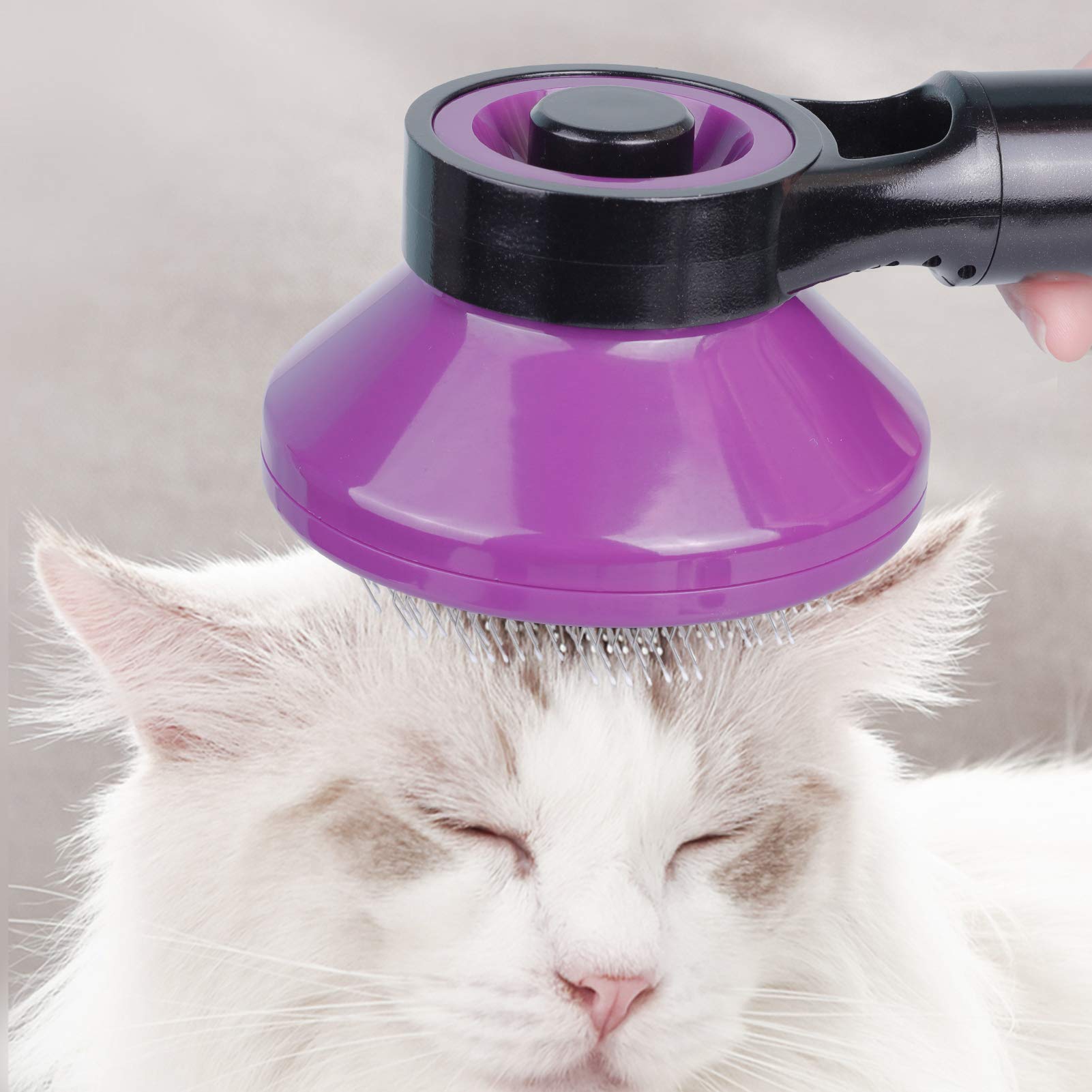 Npet Dog Brush, Self Cleaning Slicker Brush For Cats And Dogs, Gently Removes Loose Undercoat, Mats Tangled Hairs Dog Grooming Kit