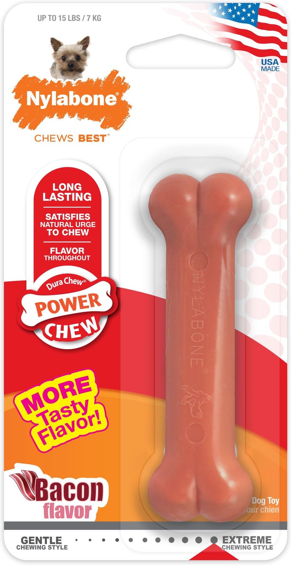 Nylabone Durachew Bacon Blister Card Petite