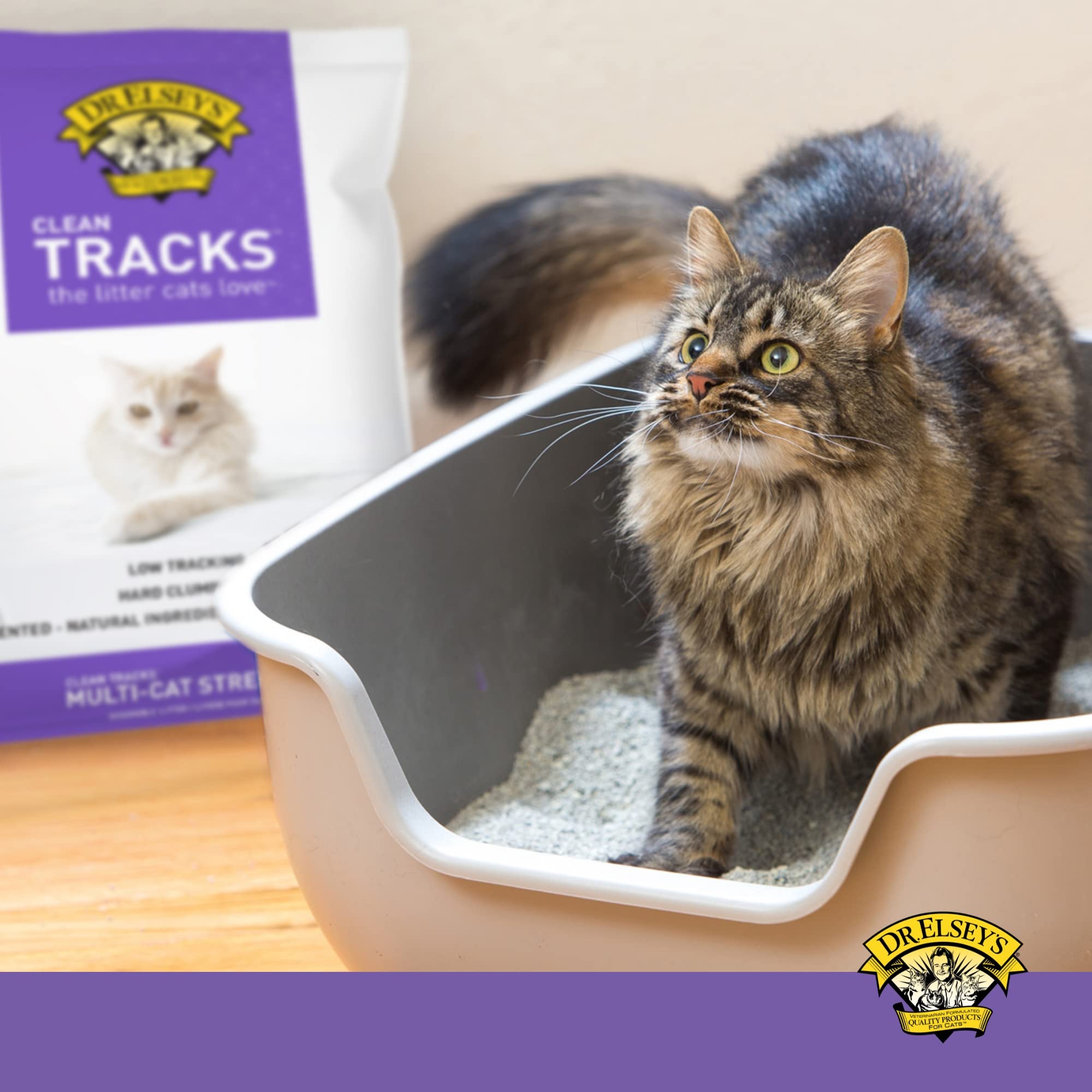 Dr. Elsey'S Premium Clumping Cat Litter - Clean Tracks - Low Dust, Low Tracking, Hard Clumping, Superior Odor Control, Unscented & Natural Ingredients 40 Lbs