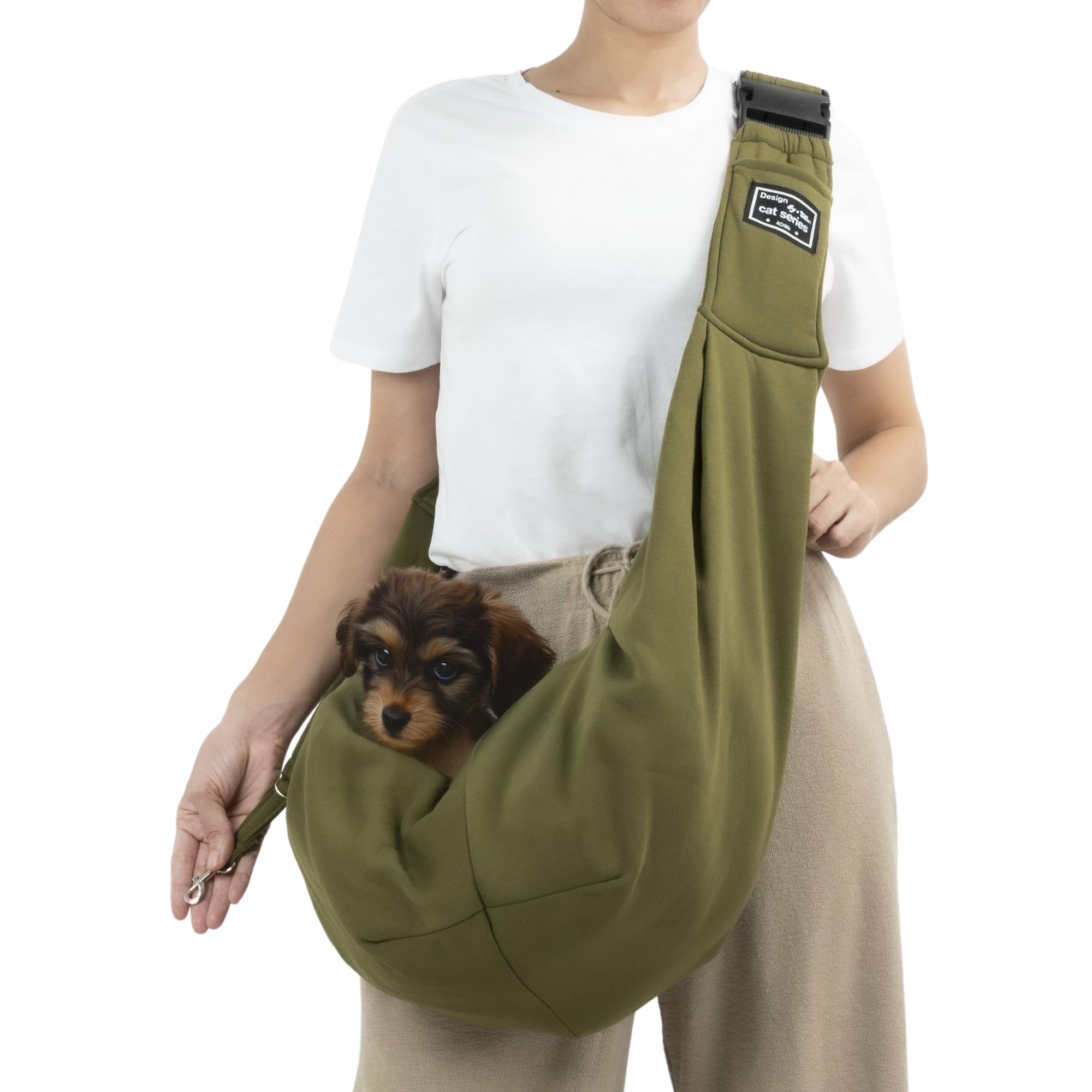 Dog Sling Carrier For Small Dogs & Cats - Reversible & Soft Pet Carrier, Adjustable Strap, Hands-Free Puppy Carrier For Dogs 0-1