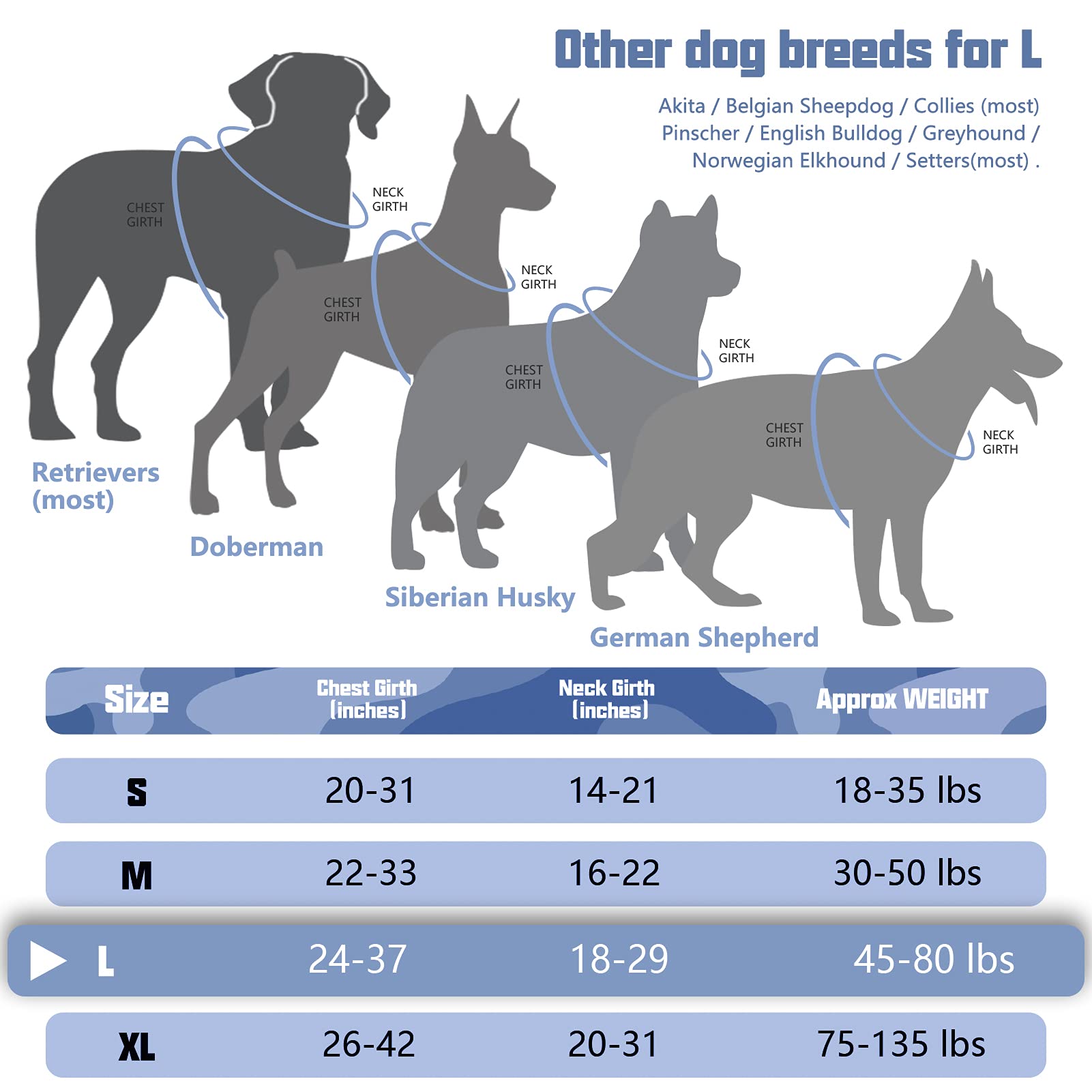 Auroth Tactical Dog Training Harness No Pulling Front Clip Leash Adhesion Reflective K9 Pet Working Vest Easy Control For Small Medium Large Dogs Blue Camo L