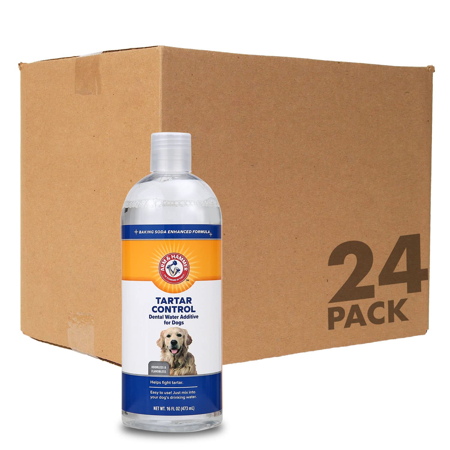Arm & Hammer for Pets Dental Water Additive for Dogs, Tartar Control | Dog Dental Care Reduces Plaque & Tartar Buildup Without B
