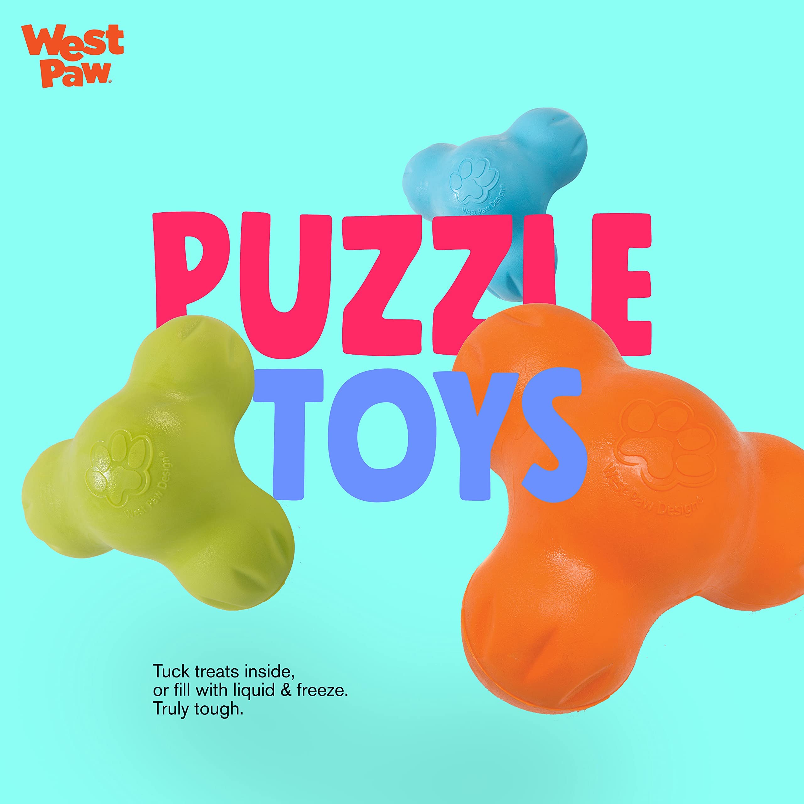 West Paw Zogoflex Tux Treat Dispensing Dog Chew Toy - Interactive Chew Toy for Dogs - Dog Enrichment Toy - Dog Games for Aggress