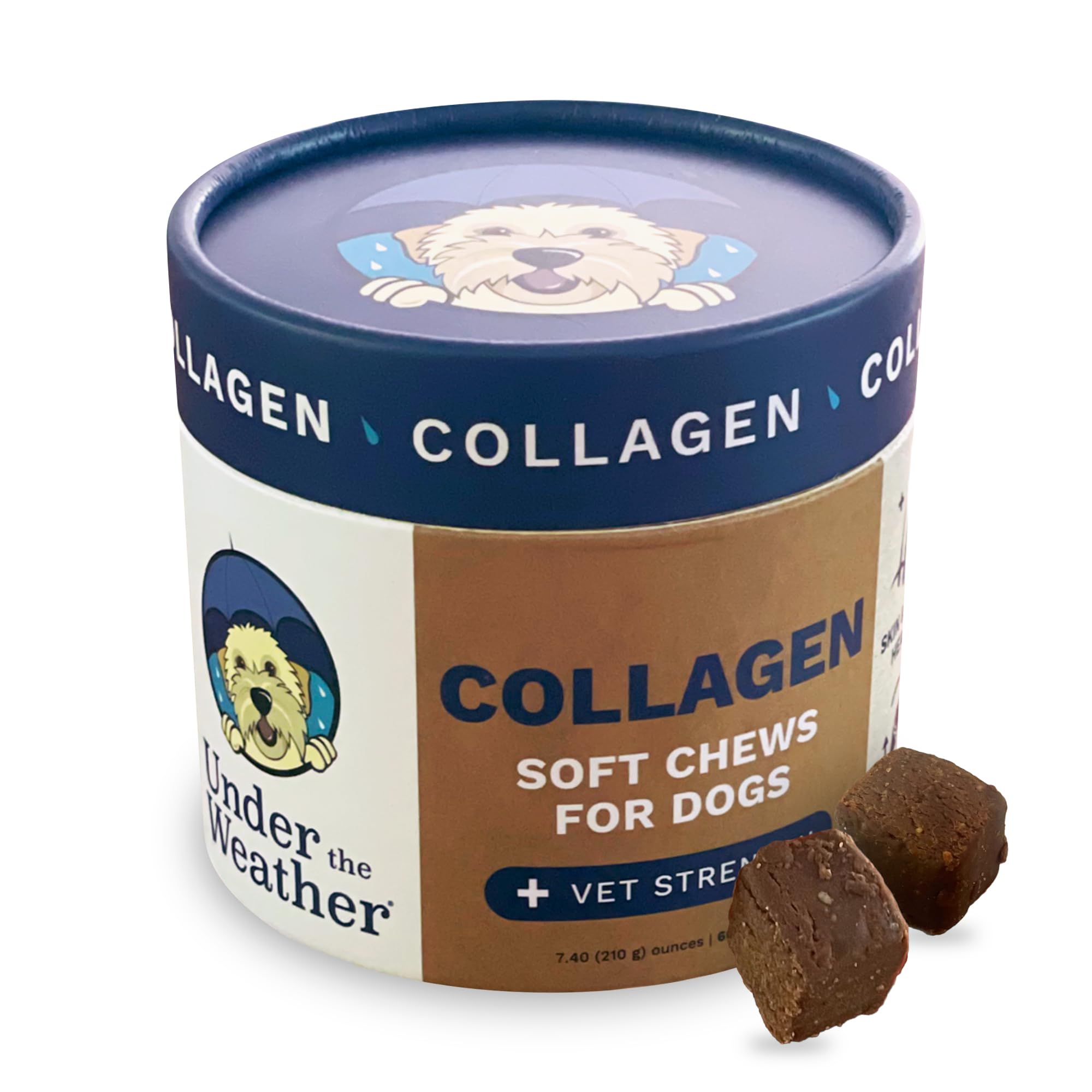 Under the Weather Collagen Chews for Dogs | Promotes Healthy Skin Coat and Stronger Hip & Joint | Improves Overall Mobility | Im