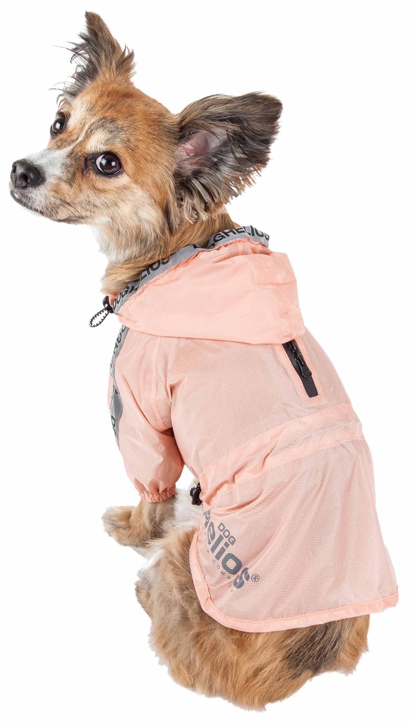Dog Helios Torrential Shield Adjustable and Waterproof Dog Raincoat Poncho, XL, Pink