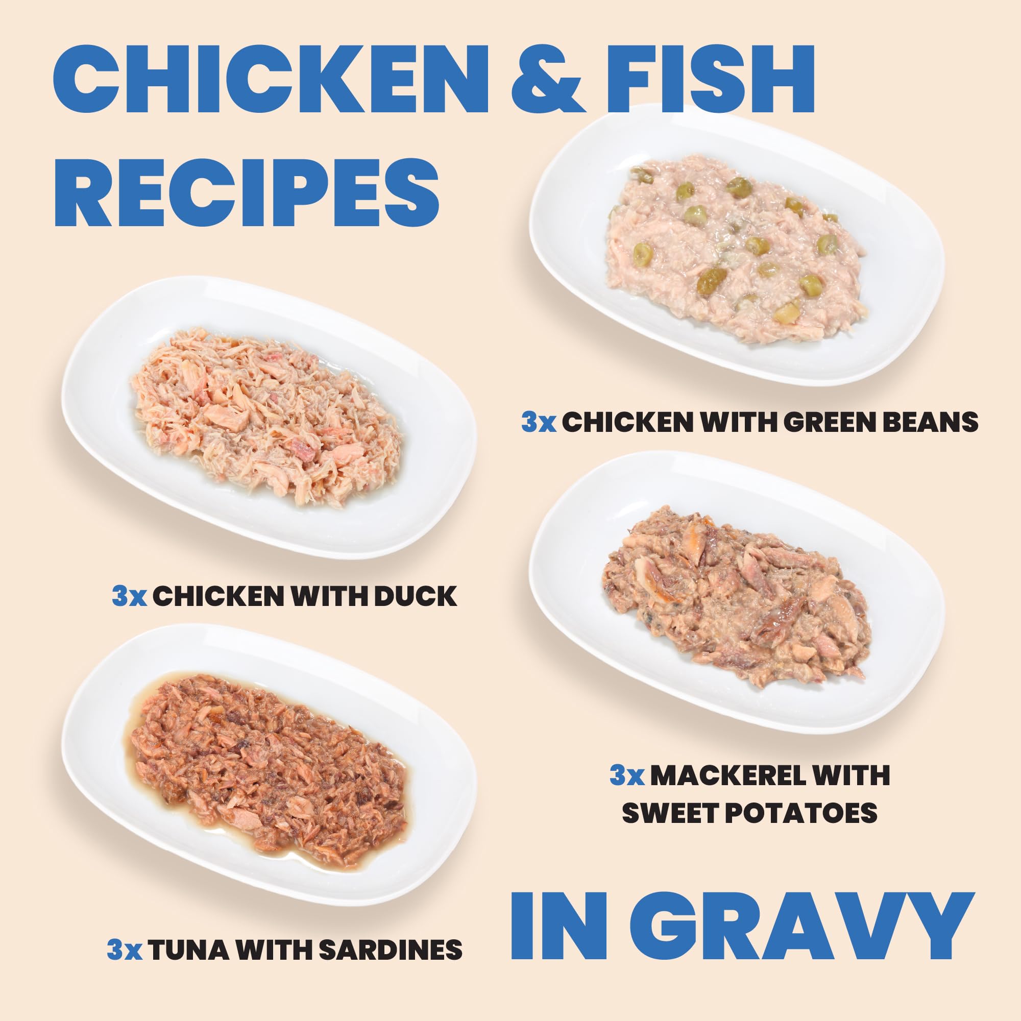 almo nature Wet Cat Food HQS Complete Land and Sea - Variety Pack Grain Free, Highly Digestible, Hormone Free, Preservative Free