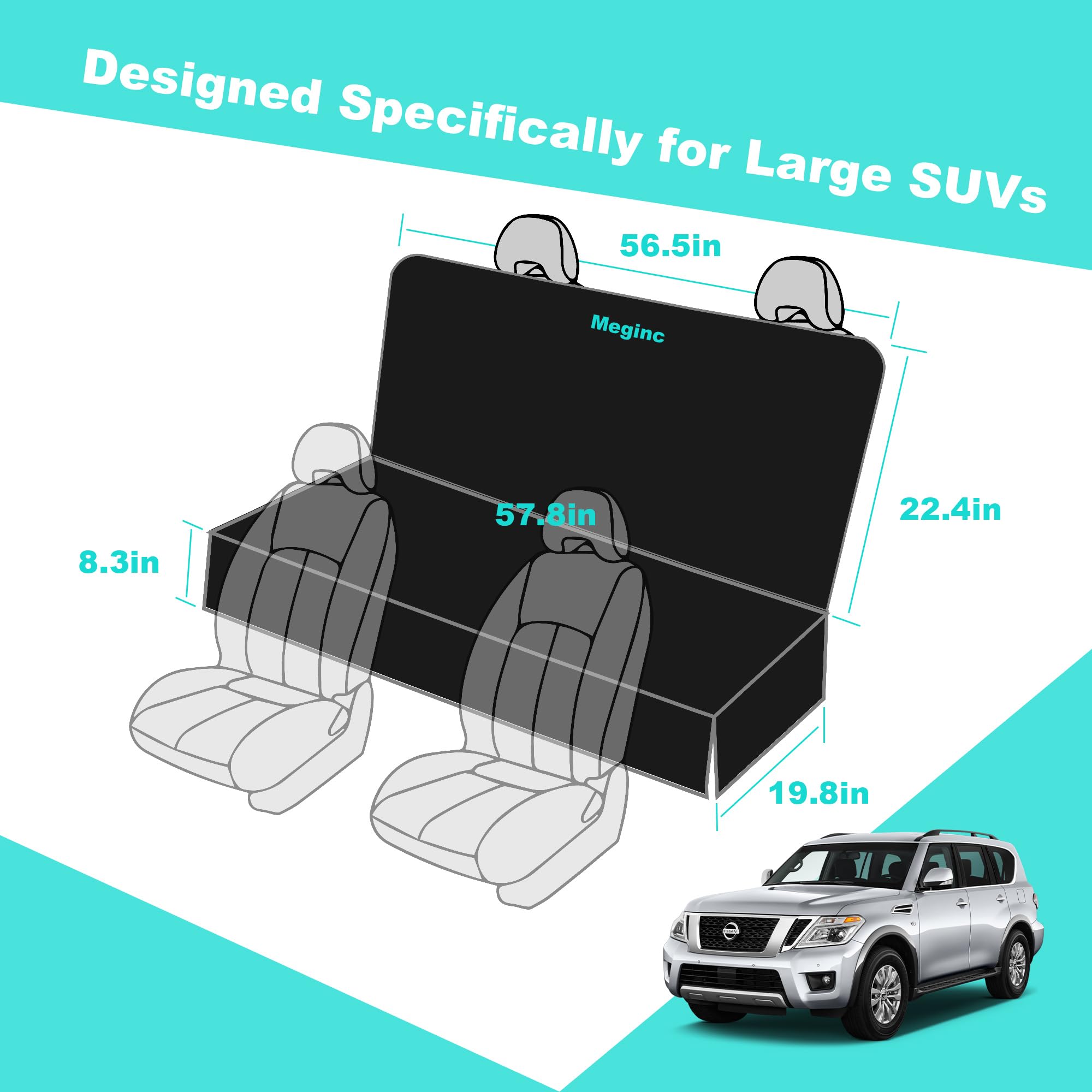 Bench Dog Car Seat Covers For Suv, Waterproof Dog Seat Cover For Back Seat Fit Ford Explorer Heavy Duty Non Slip Back Seat Cover