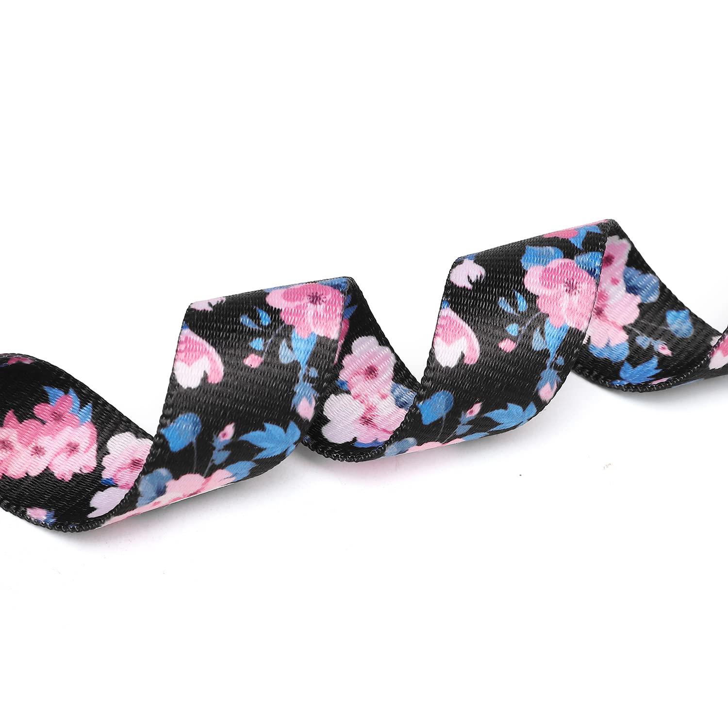 Suredoo Adjustable Dog Collar With Patterns, Ultra Comfy Soft Nylon Breathable Pet Collar For Small Medium Large Dogs (M, Pink Blue Flower)