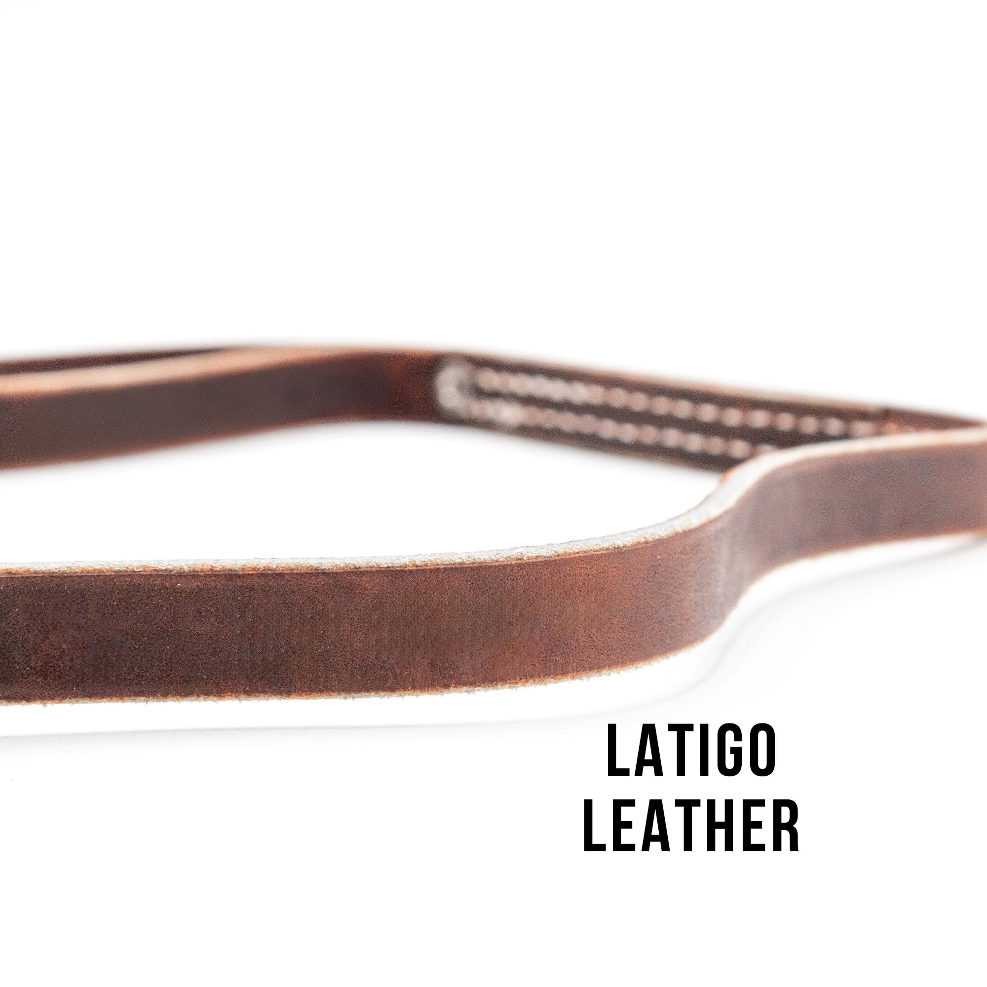 Leerburg 6ft Brown Latigo Leather Leash - 1/2 inch, Stainless Steel Hardware, Amish Made in Wisconsin