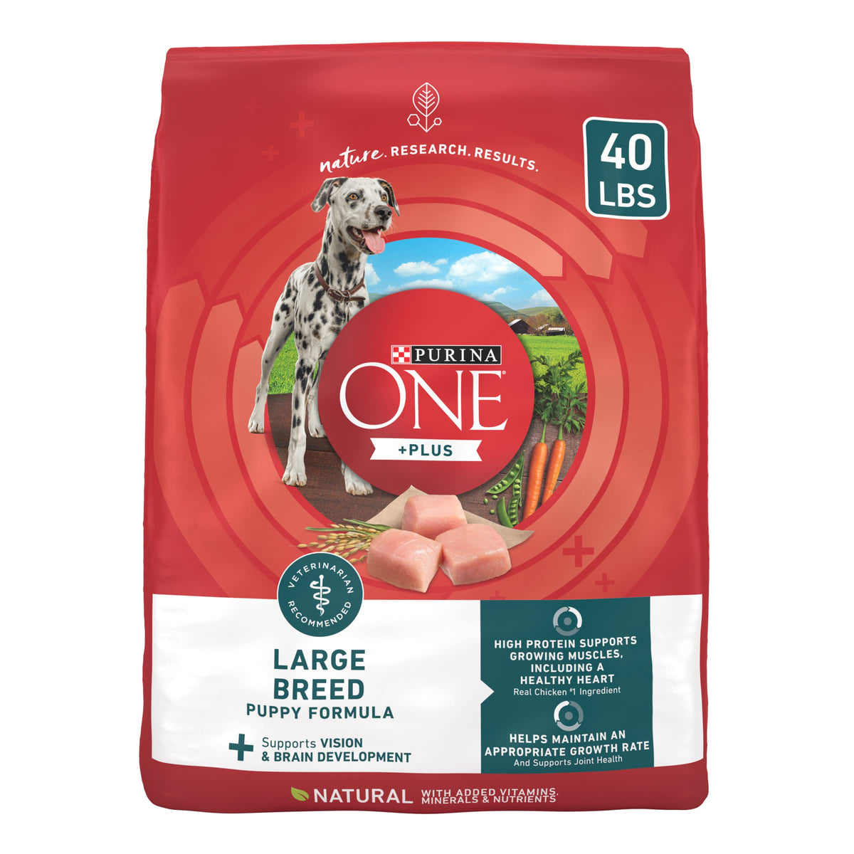 Purina One Plus Large Breed Puppy Food Dry Formula - 40 Lb. Bag
