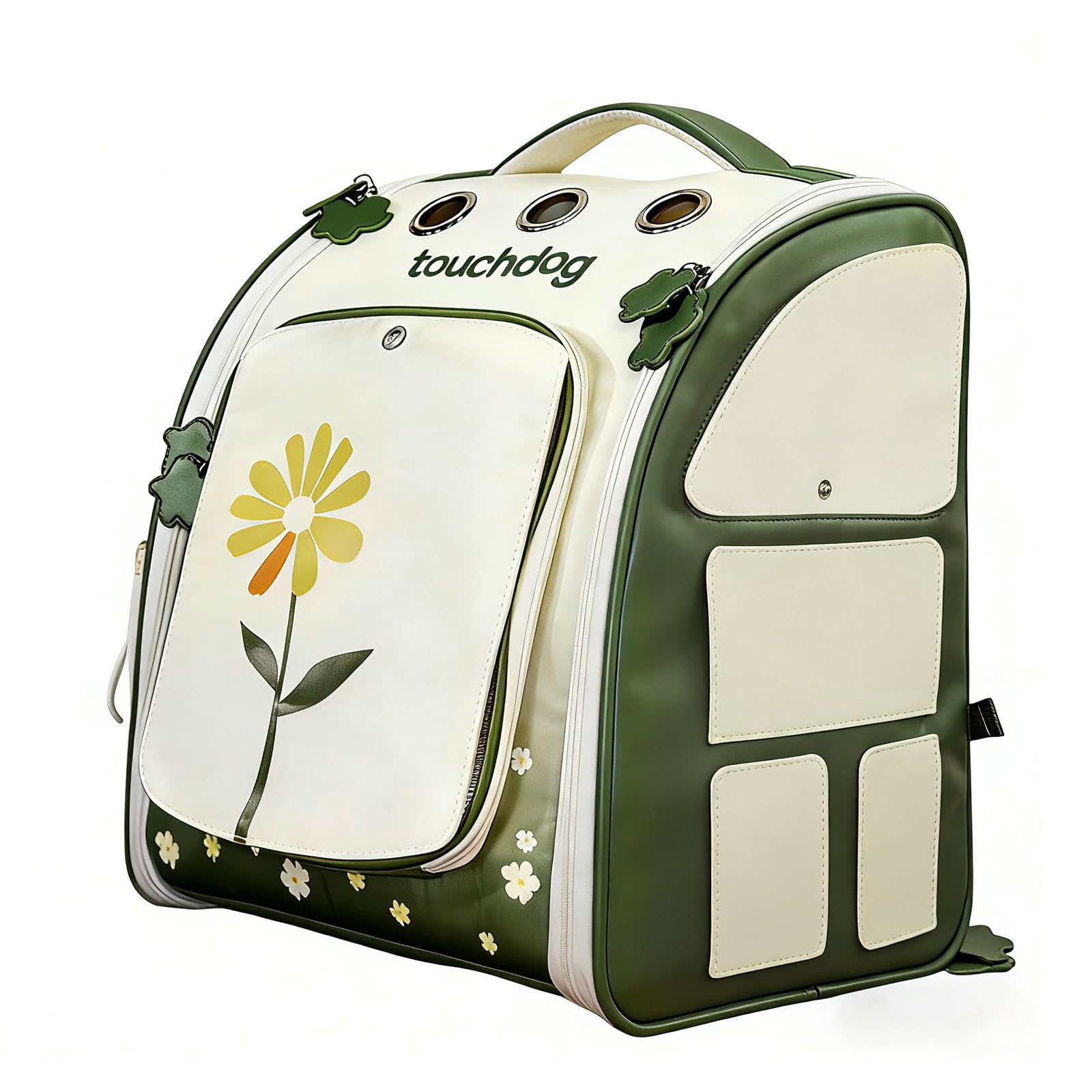 Waterproof Pet Backpack Carrier for Cats & Small Dogs, Large Ventilated Cat Travel Backpack with Chest Strap & Wide Straps. Secu
