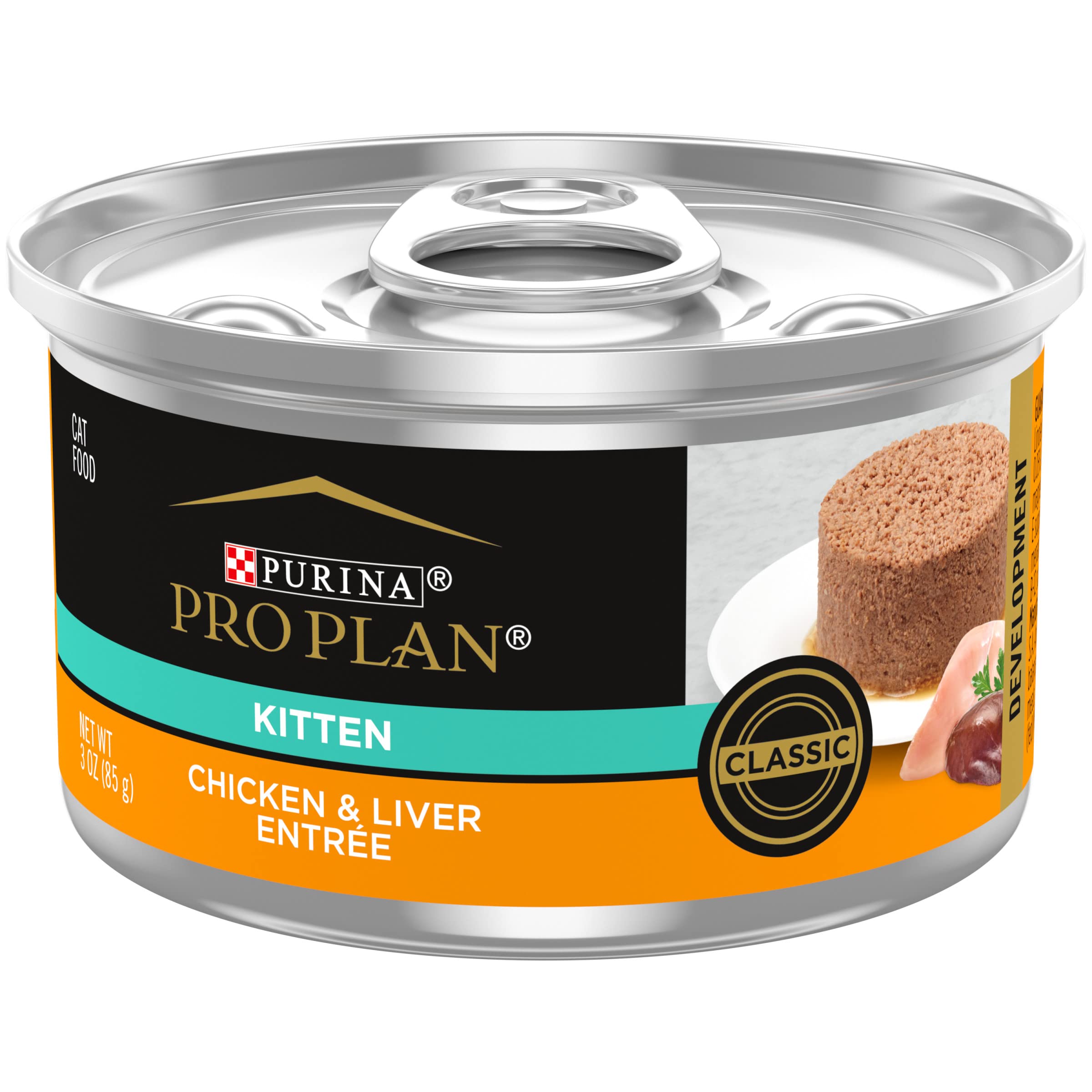 Purina Pro Plan Pate, High Protein Wet Kitten Food, DEVELOPMENT Entree - (24) 3 oz. Pull-Top Cans