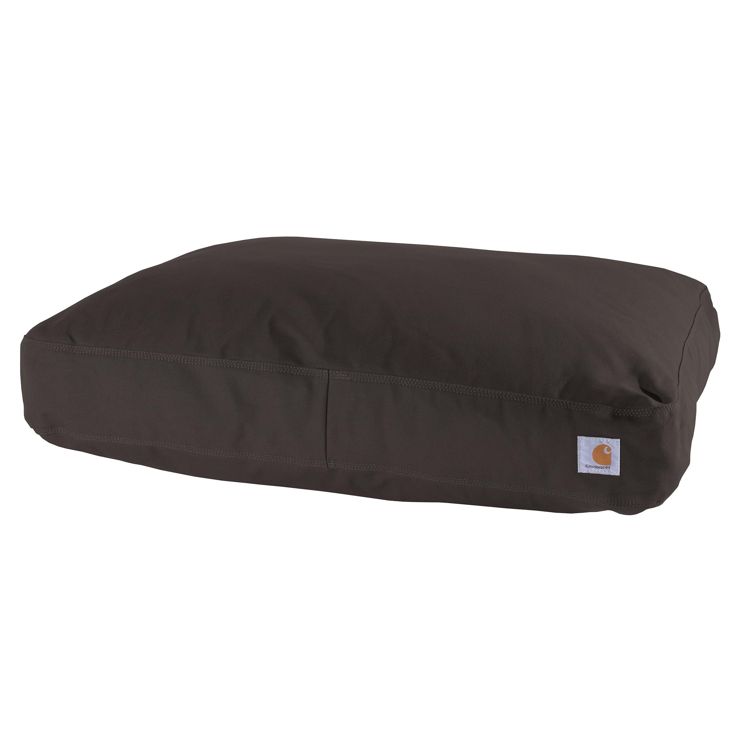 Carhartt Durable Canvas Pet Bed, Water Resistant Firm Duck Dog Bed, Dark Brown, Medium