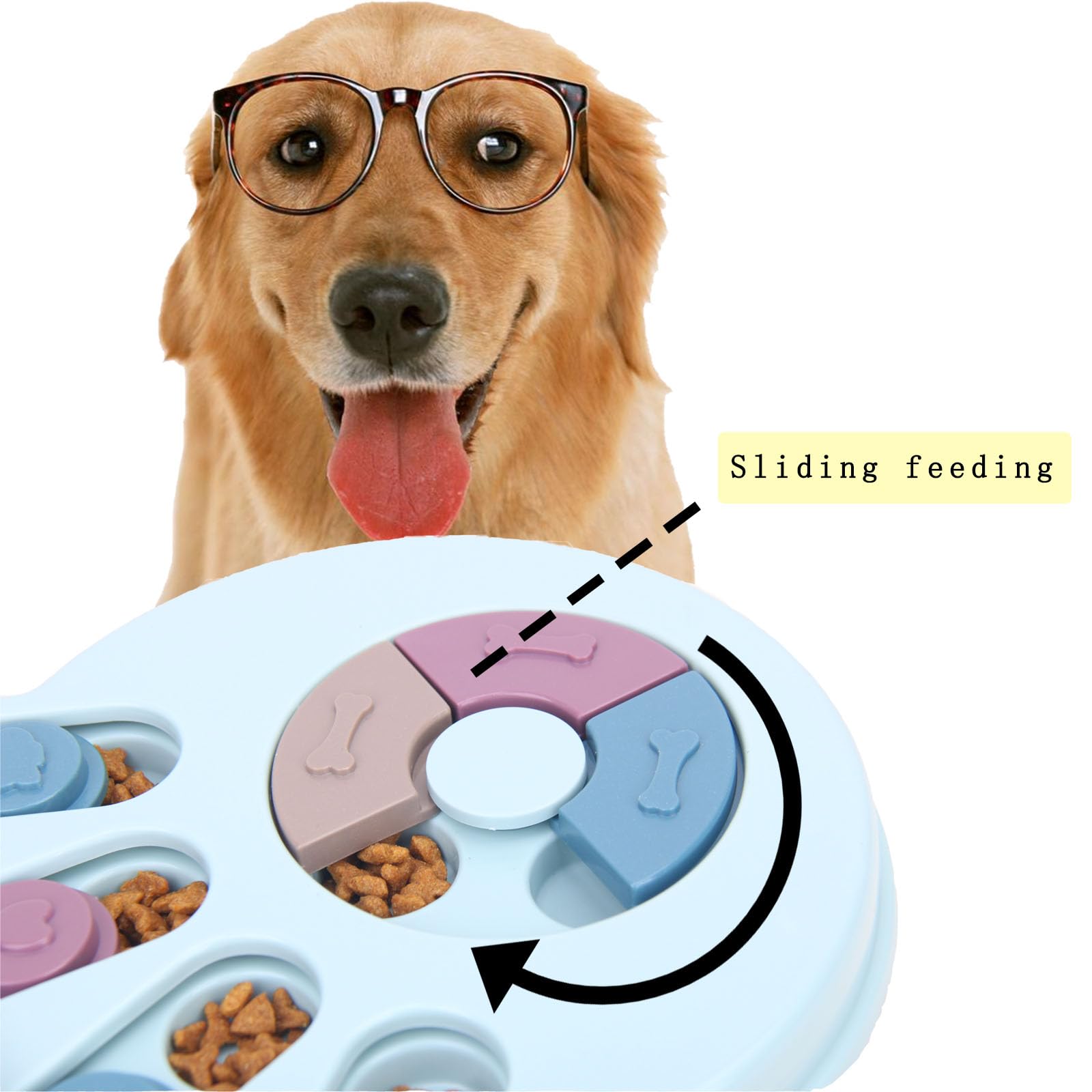 NAHANGPET Interactive Dog Puzzle Toys, Dogs Puzzle Feeder Toys for IQ Training, Puppy Puzzle Toys, Mentally Stimulating Treat Di