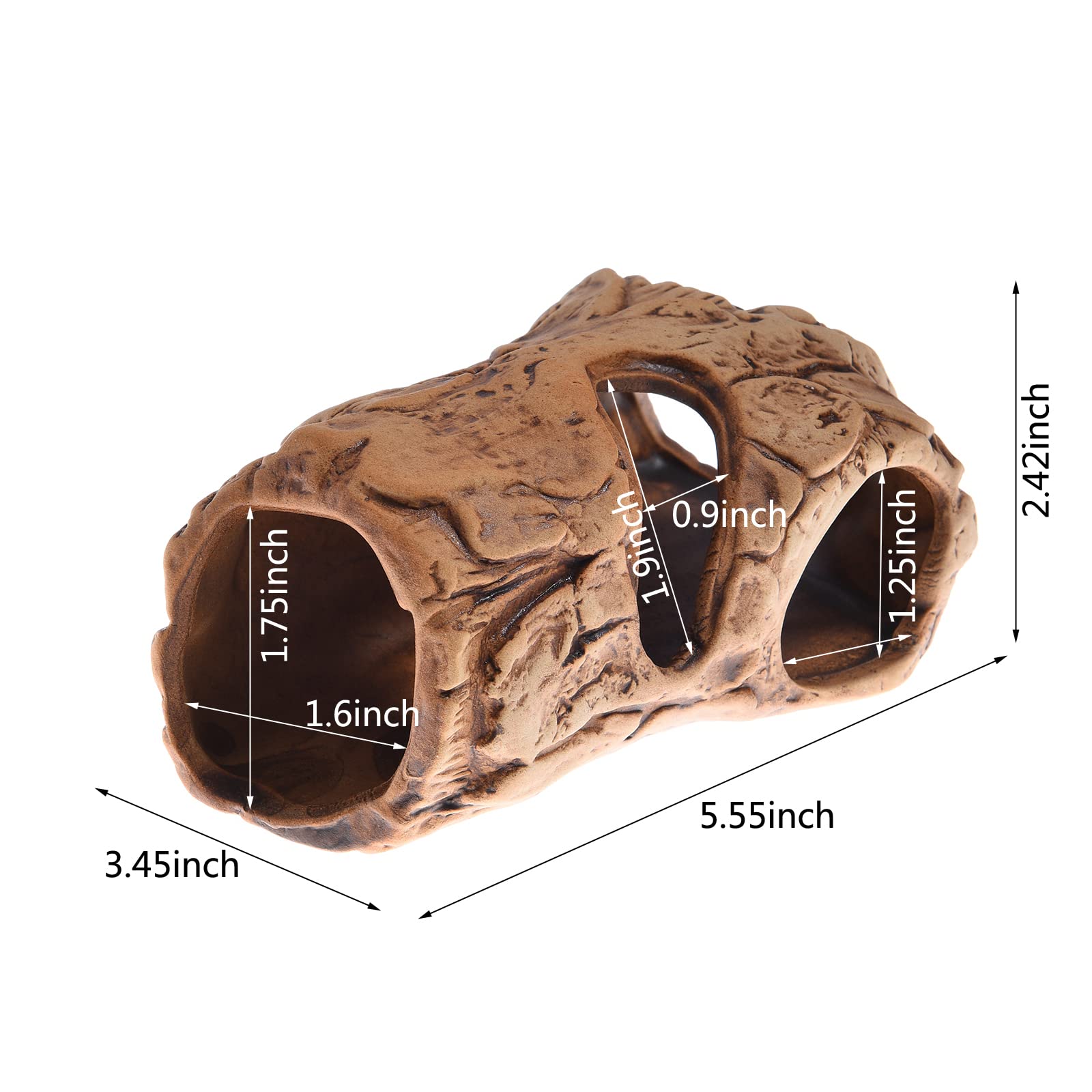 ALEGI Brown Aquarium Decoration Hideaway Rock Cave for Betta, Shrimp & Cichlid Breeding, Spawning - Ideal Hiding Spot